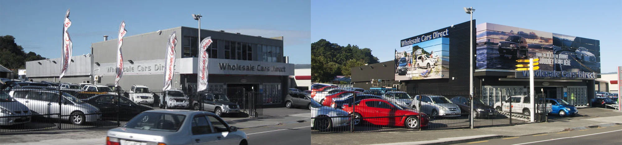 This latest rebrand sees the old silver &amp; grey look of 1999 make way for a contemporary style of NZ iconic black &amp; silver ferns as well as some fun Kiwiana on the side wall graphics. The upstairs office is hidden from view with a new graphic wall &amp; LED 3D signage &amp; branding