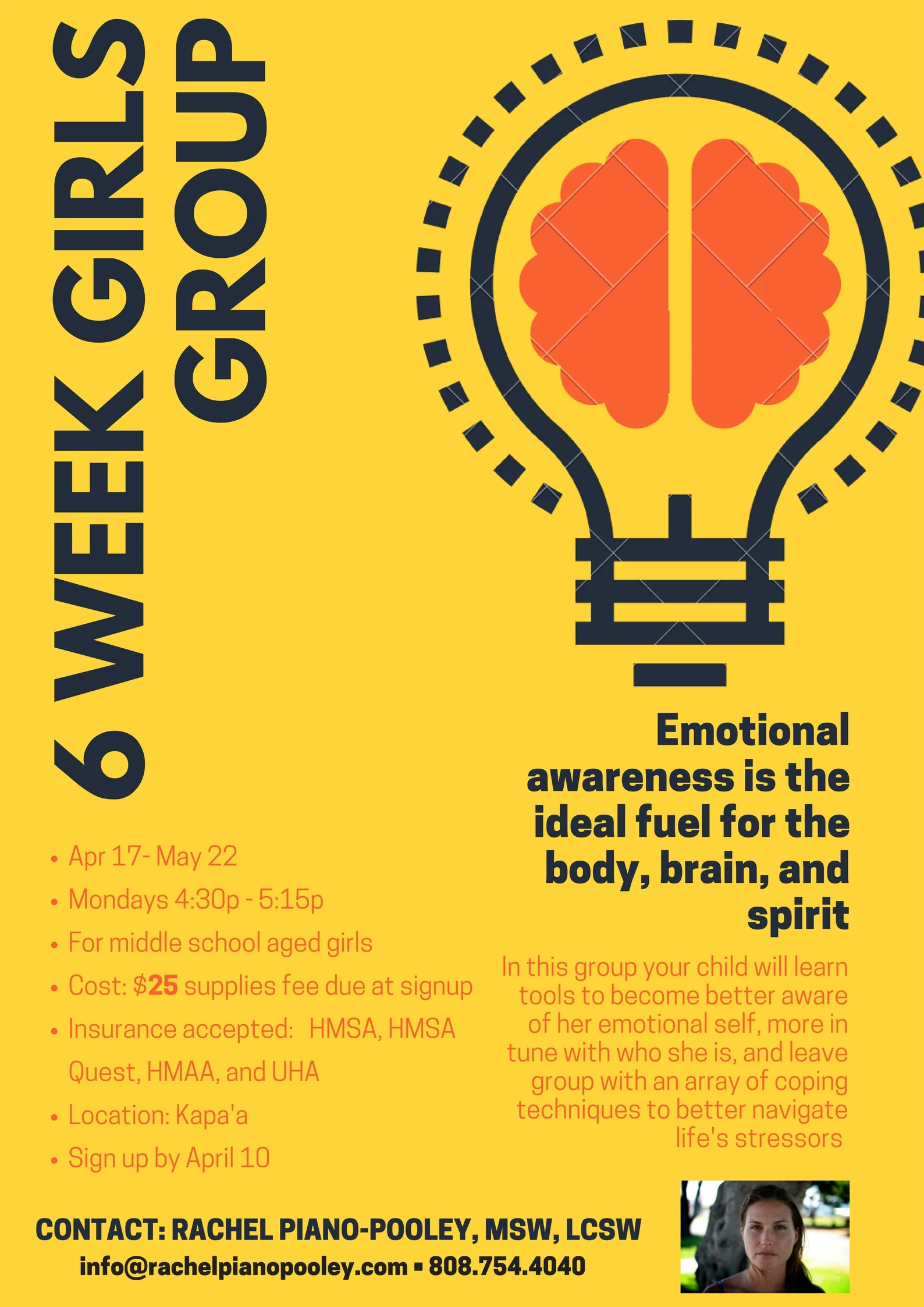 WILL HAPPEN AGAIN AT A LATER DATE-STAY TUNED!Middle school-aged Girls Group. Insurances accepted.Reserve now as this may fill up fast!