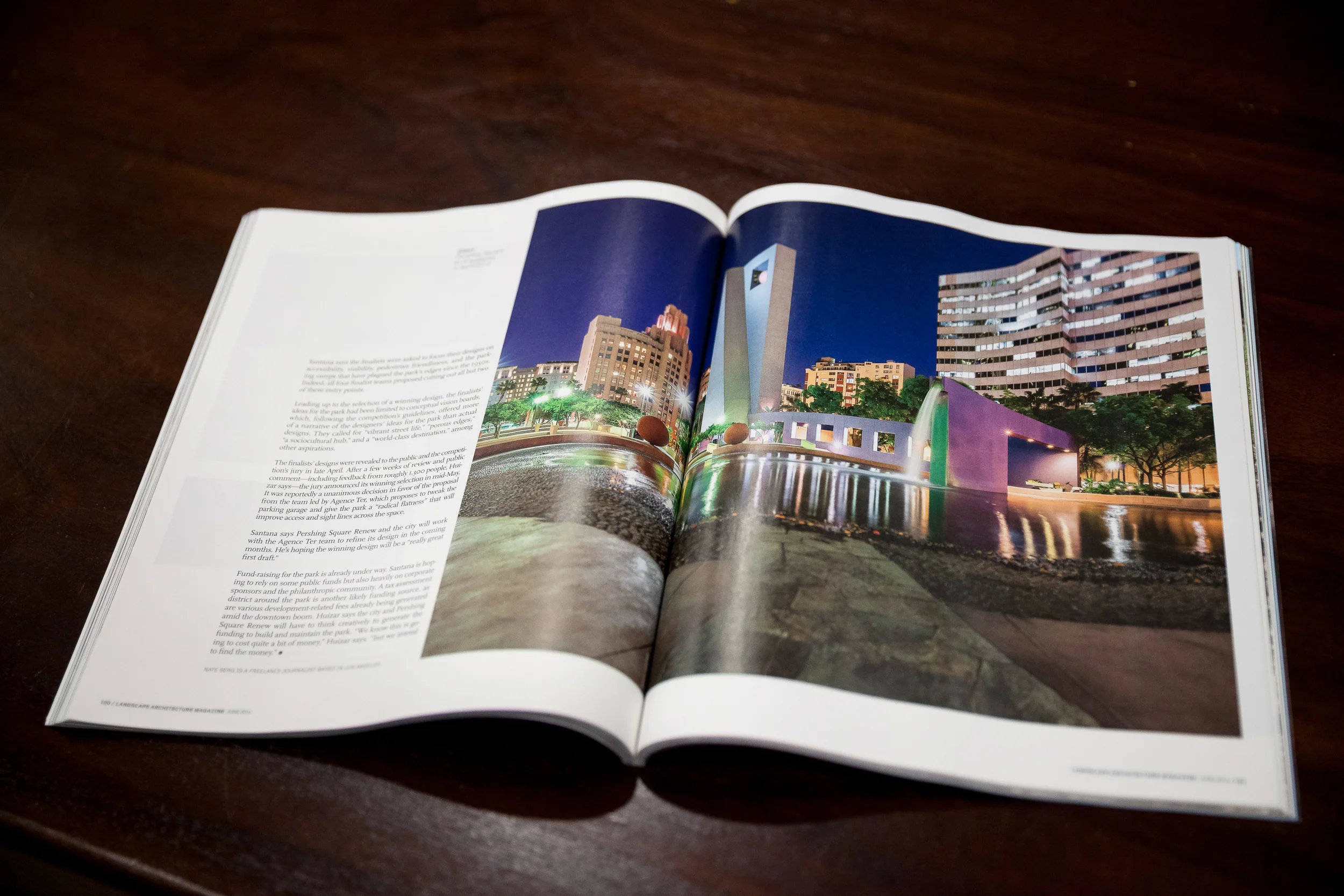 My image in the Pershing Square article in June Landscape Architecture Magazine