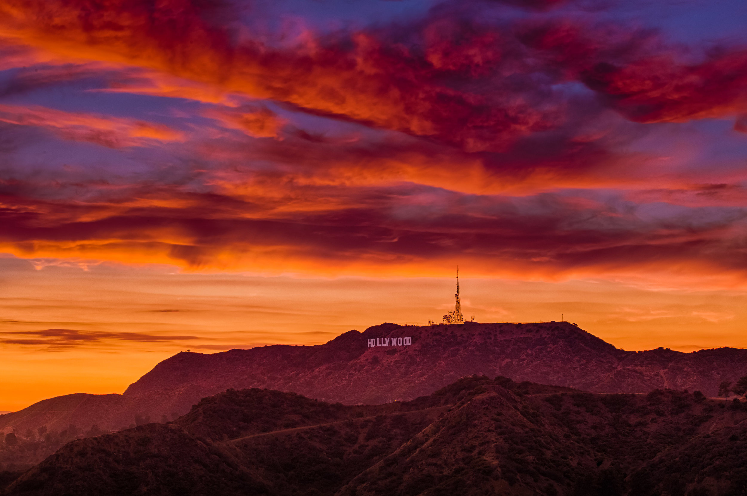 Hollywood Sign Sunset