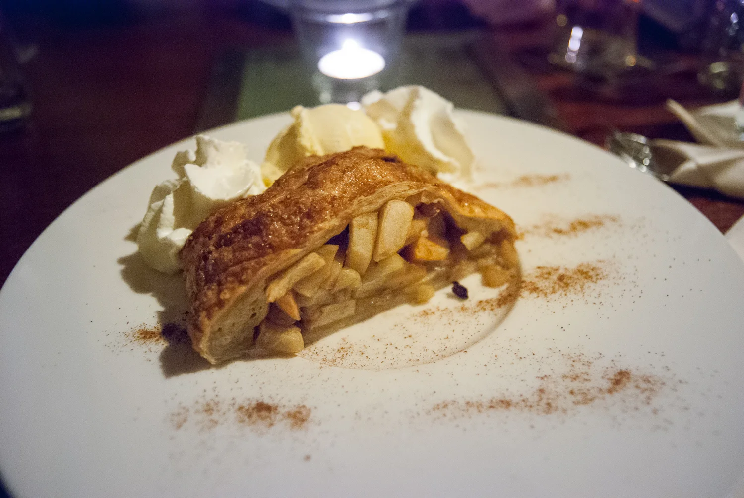 Baked apple strudel