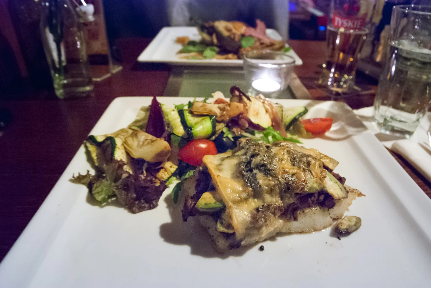 Stuffed tilipia with avocado and spinach