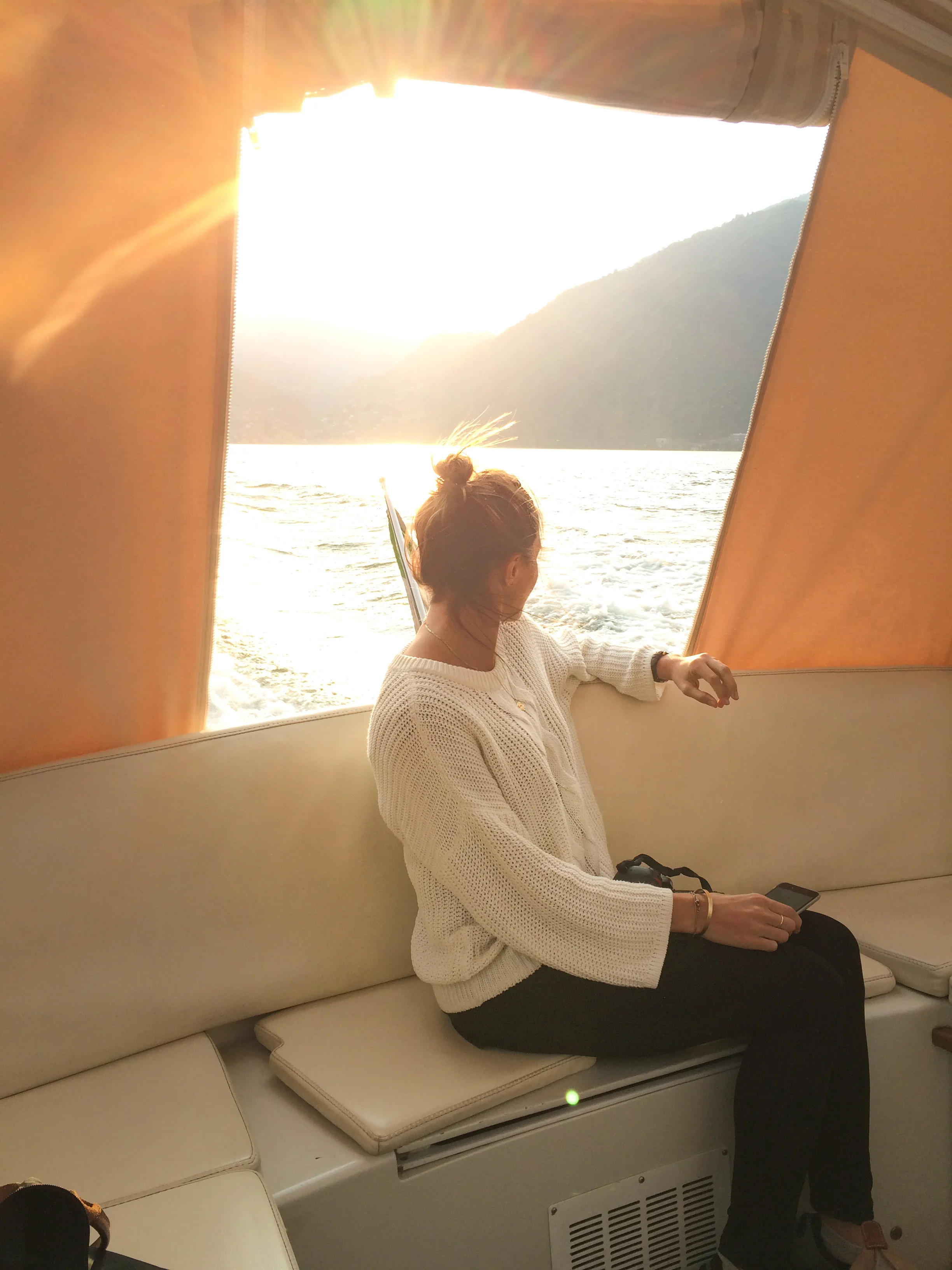 Enjoying the view on the way back