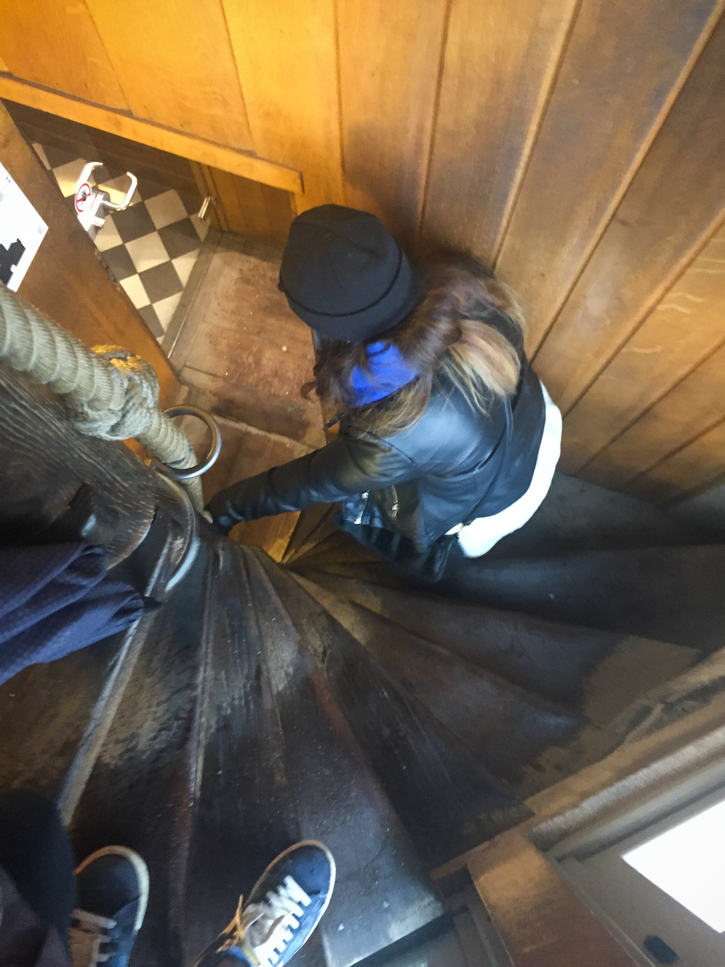 Climbing the 366 steps of the Belfry tower