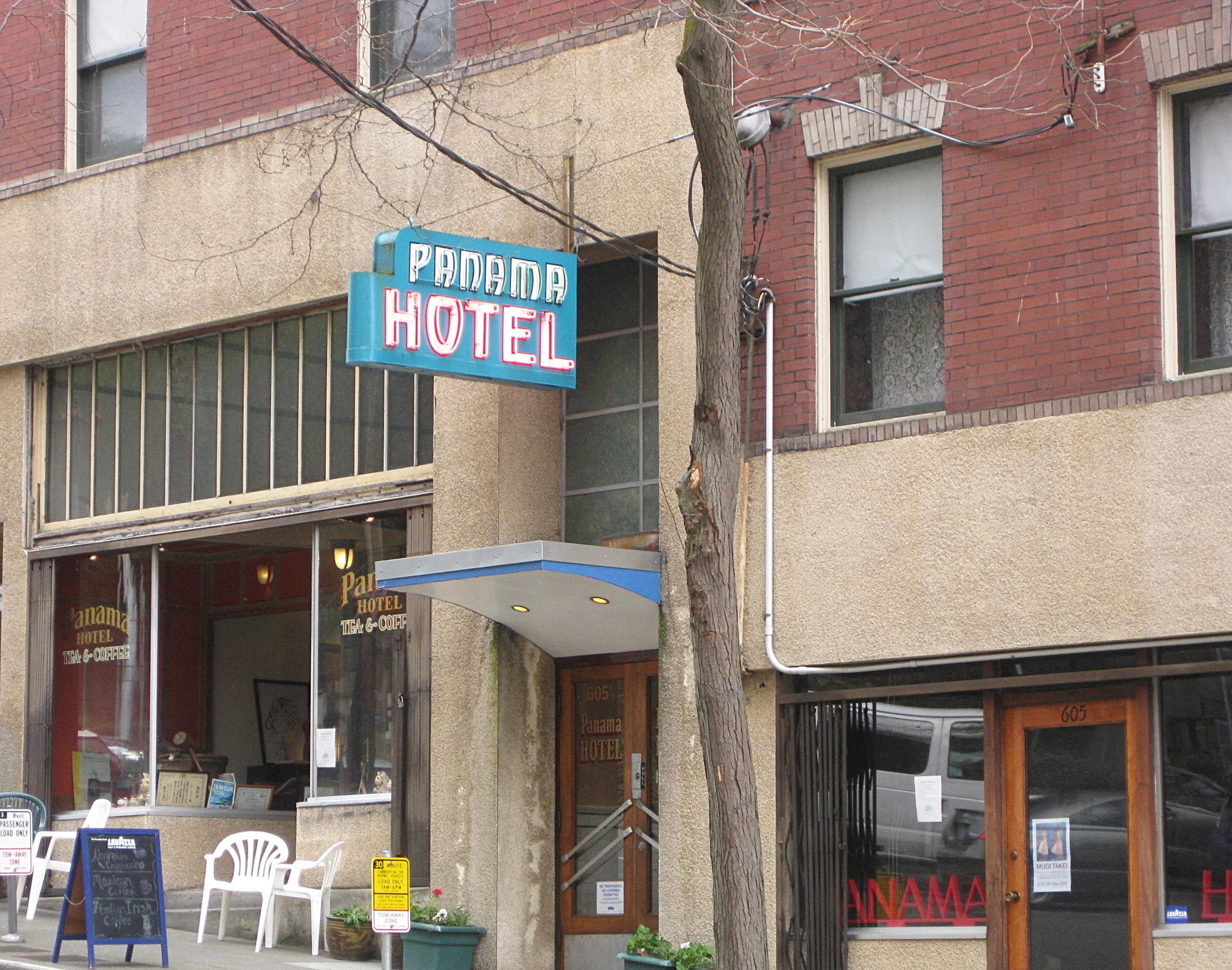  panama hotel  international district, seattle  2011    The hotel housed belongings of Japanese American families once executive Order 9066 was enacted and Japanese American families were sent to interment camps during World War II.  Today, many of t