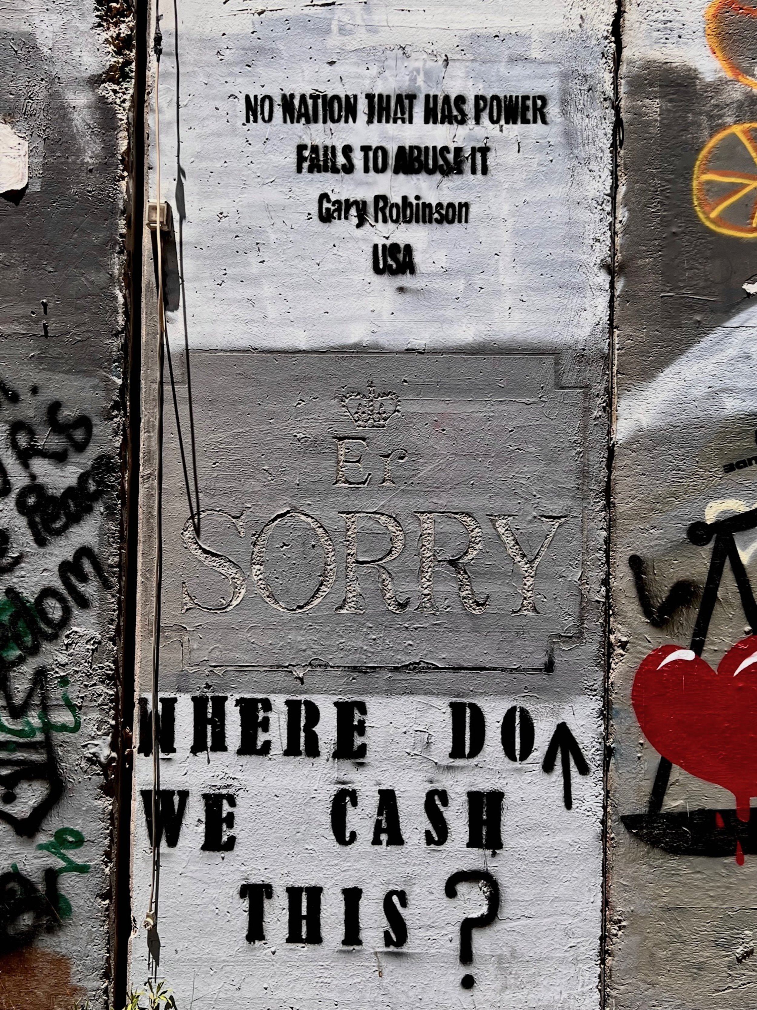 Banksy work on Separation Wall