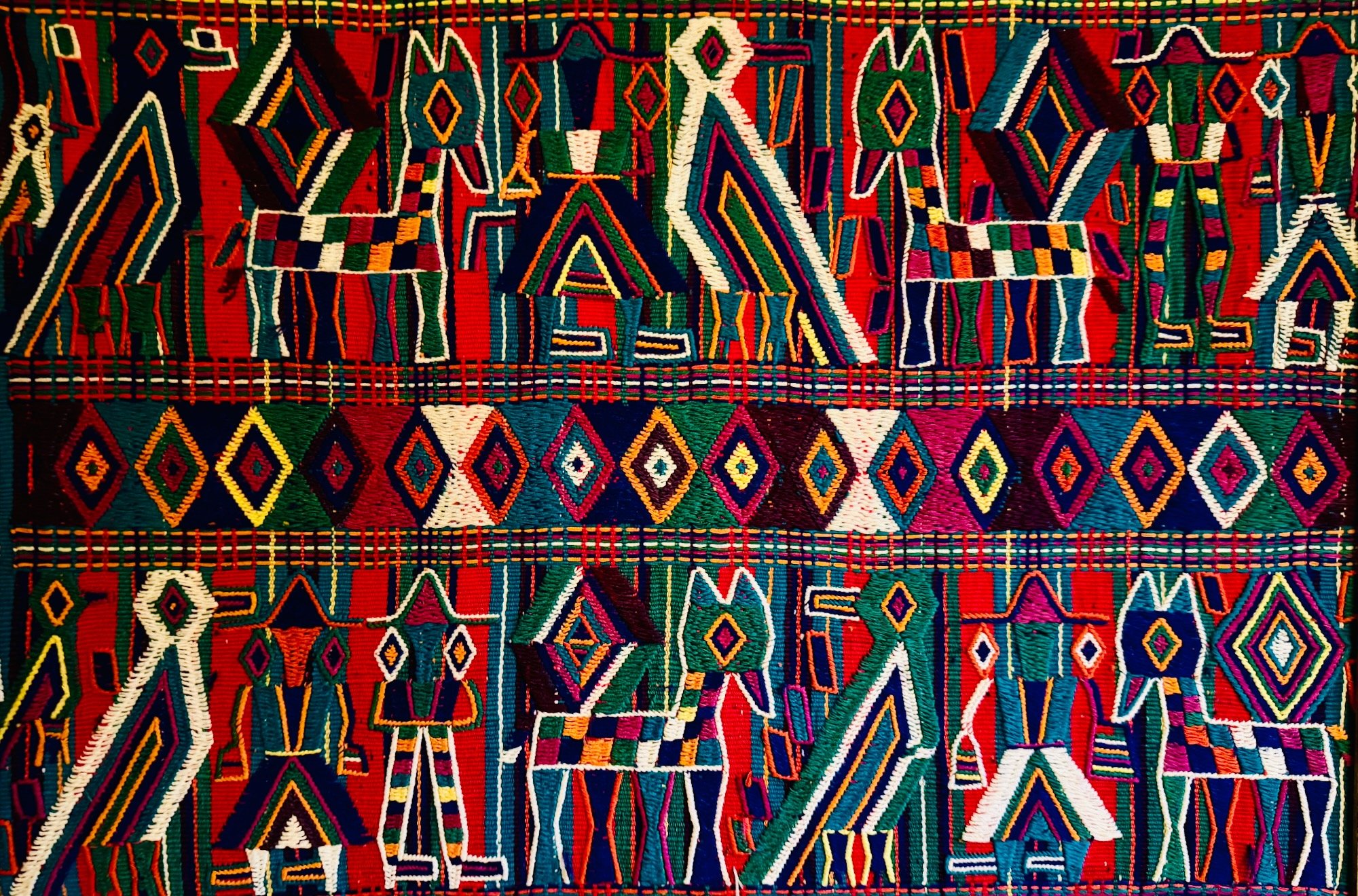  textile in maya brocade style | lake atitlan region  panajachel | guatemala   2026 