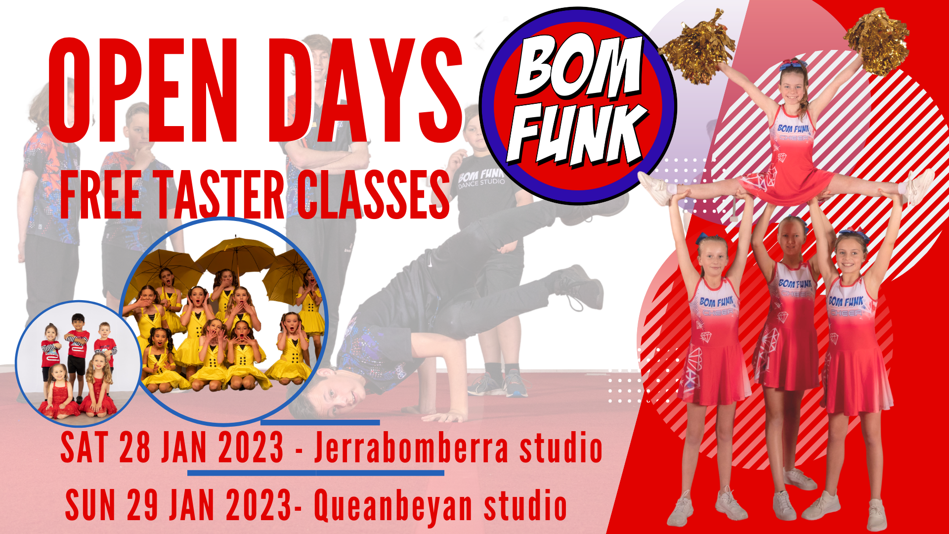 Studio Bom Open Day - QUEANBEYAN STUDIOS — Bom Funk Dance Studio