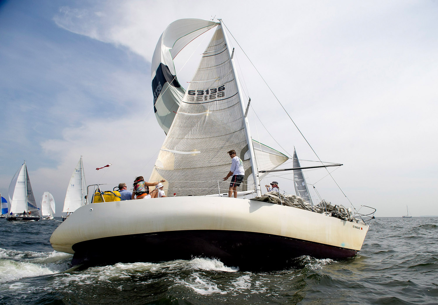  Shining Star from Cos Cob, Conn., competes in the 2013 Vineyard Race, which began from Stamford Yacht Club on Friday, August 30, 2013. 