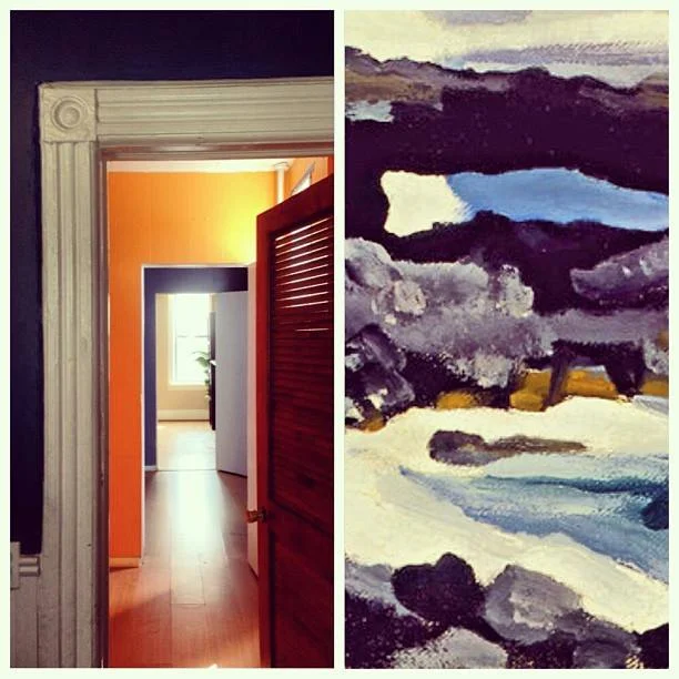 my old apartment, painted in the colors of this Georgia O'Keeffe painting