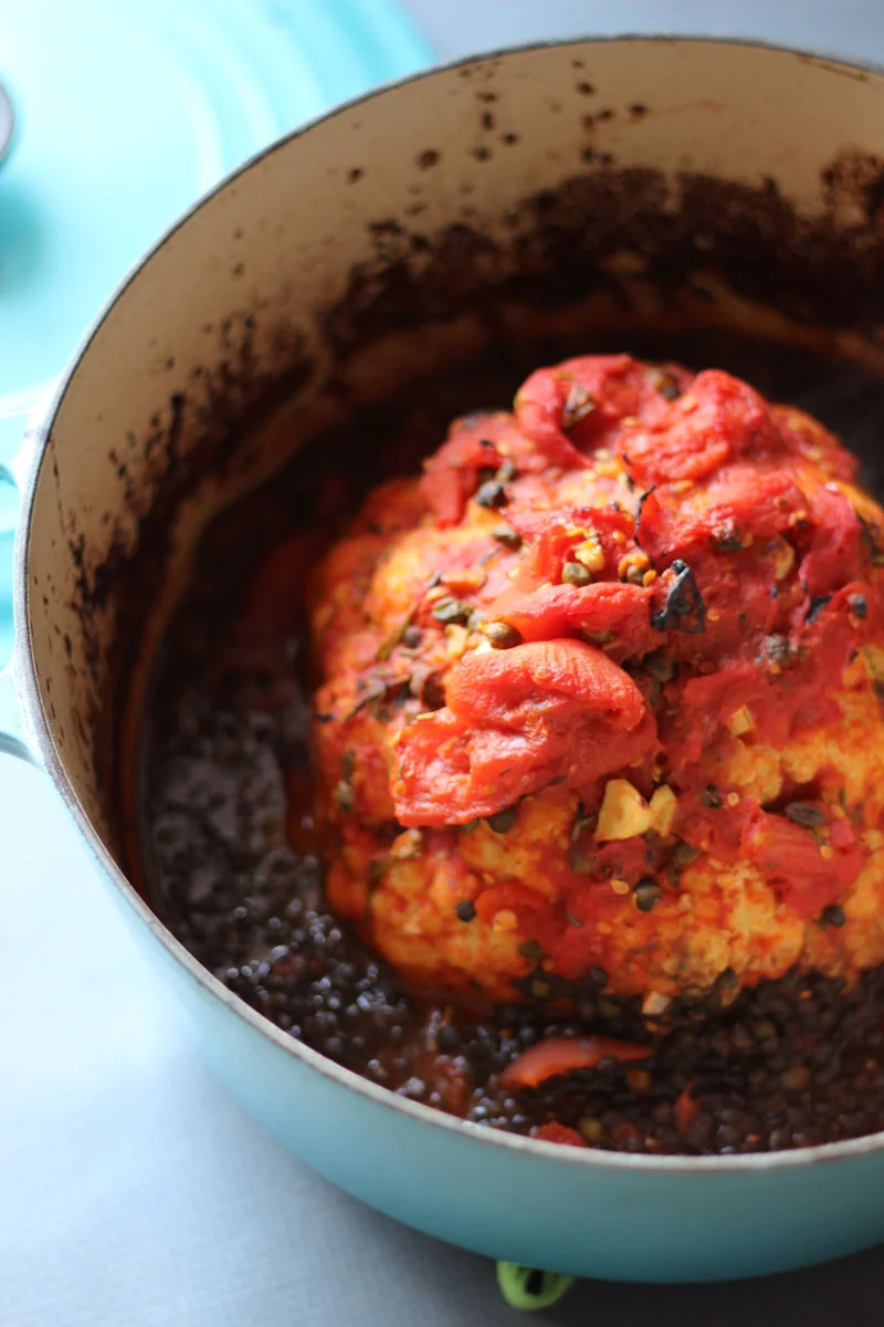 whole roasted cauliflower