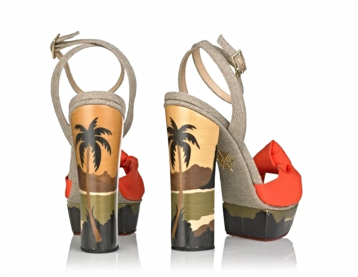 Charlotte Olympia tropical stacked heel