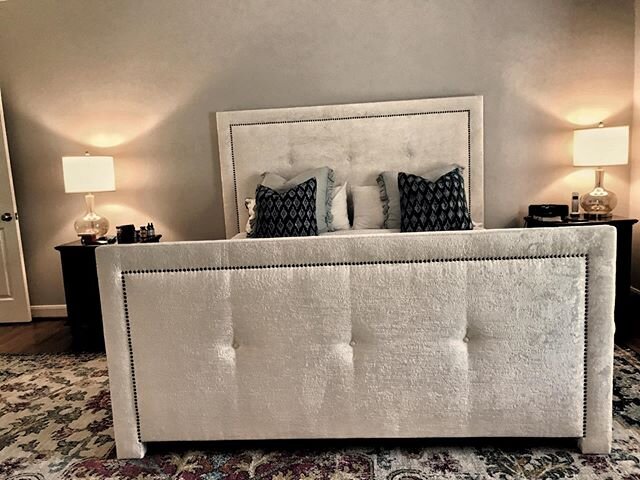 One beautiful custom-made king size bed😘#ccustom-madefurniture  #Drapery #Custom pillows