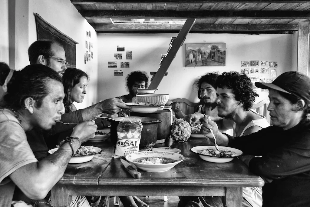 The workers at lunch