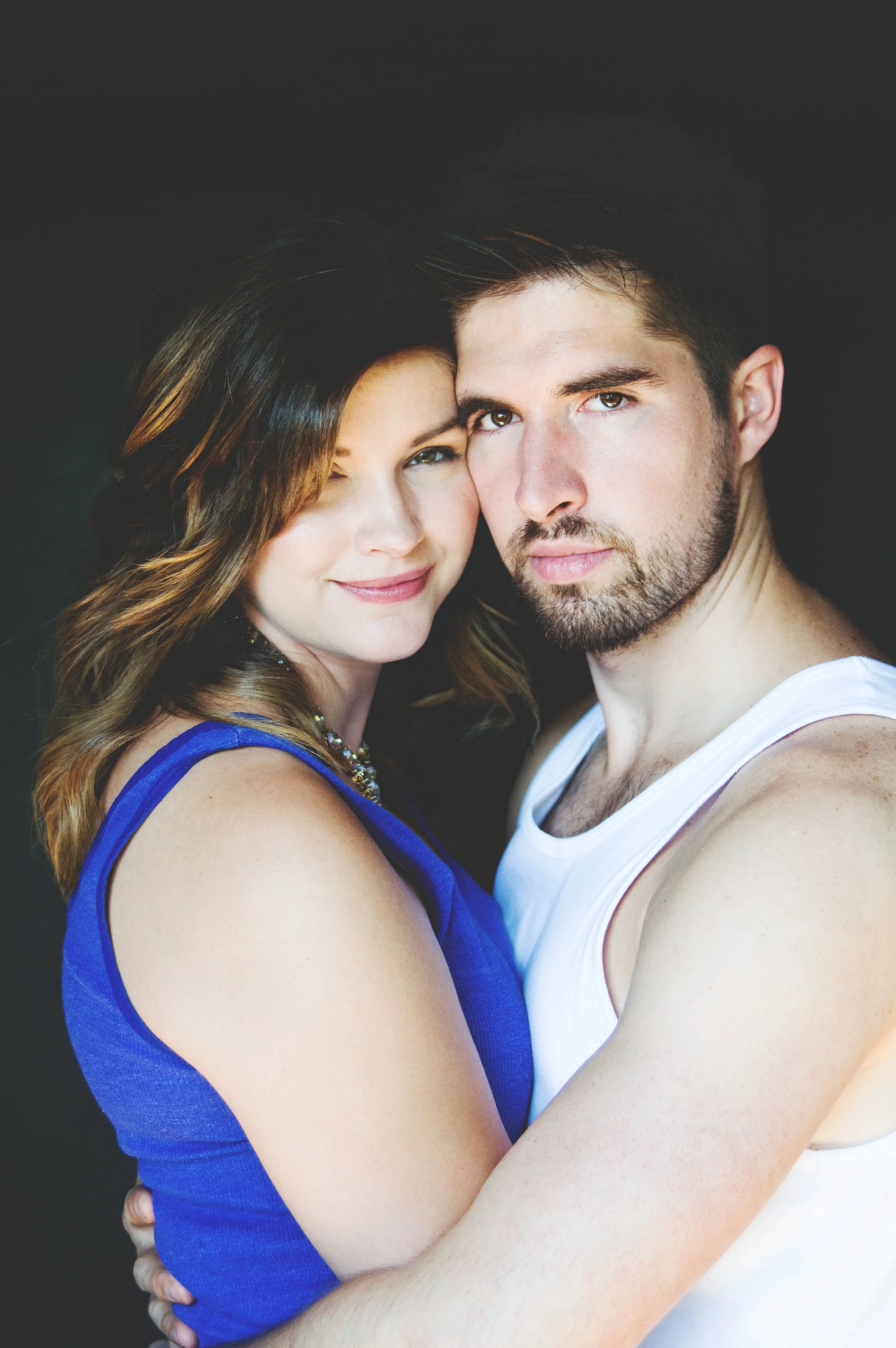 Studio Couple Portrait Engagement Photography