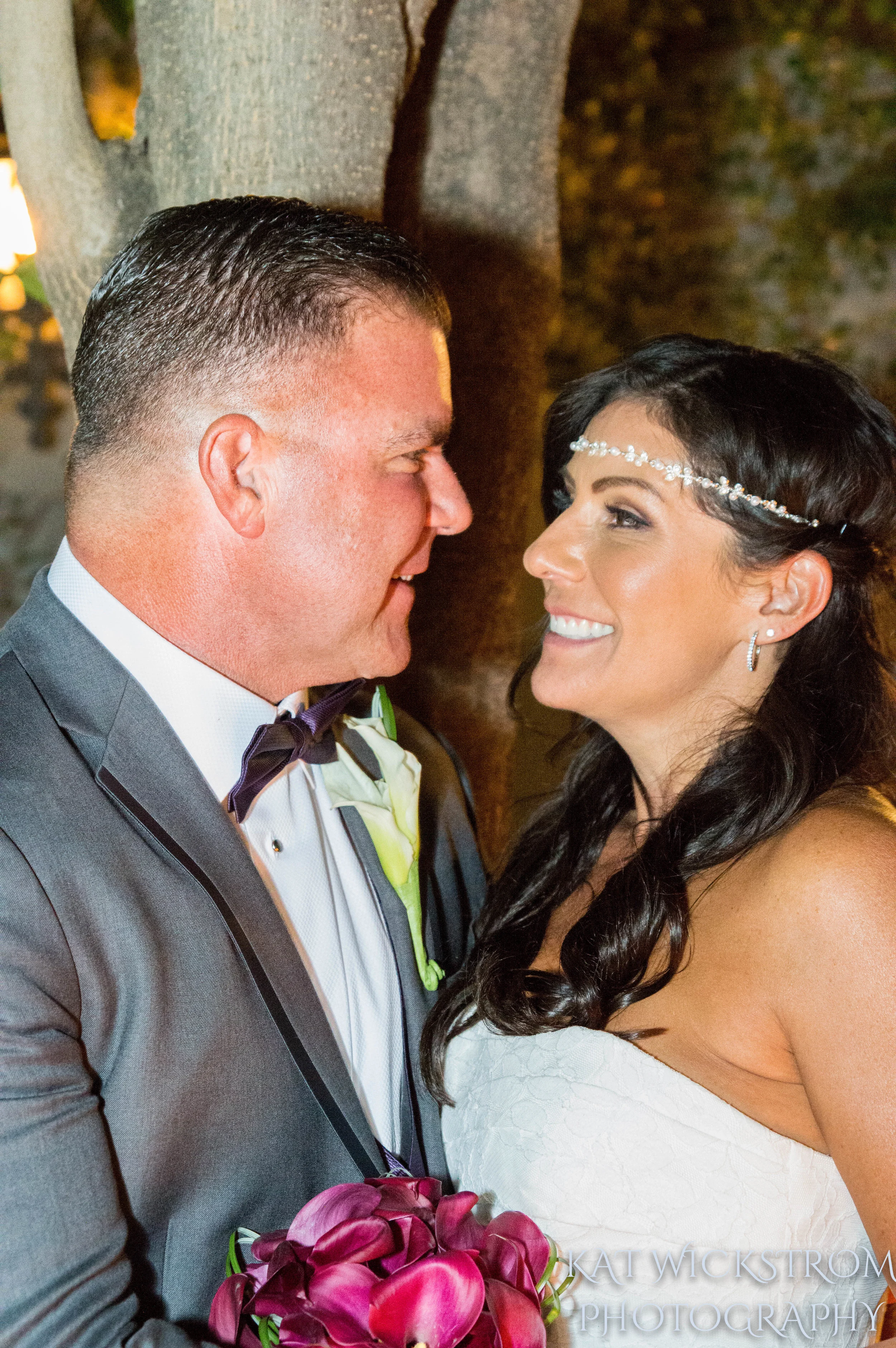 Woodland Hills CA Villa Restaurant Ceremony Bride and Groom