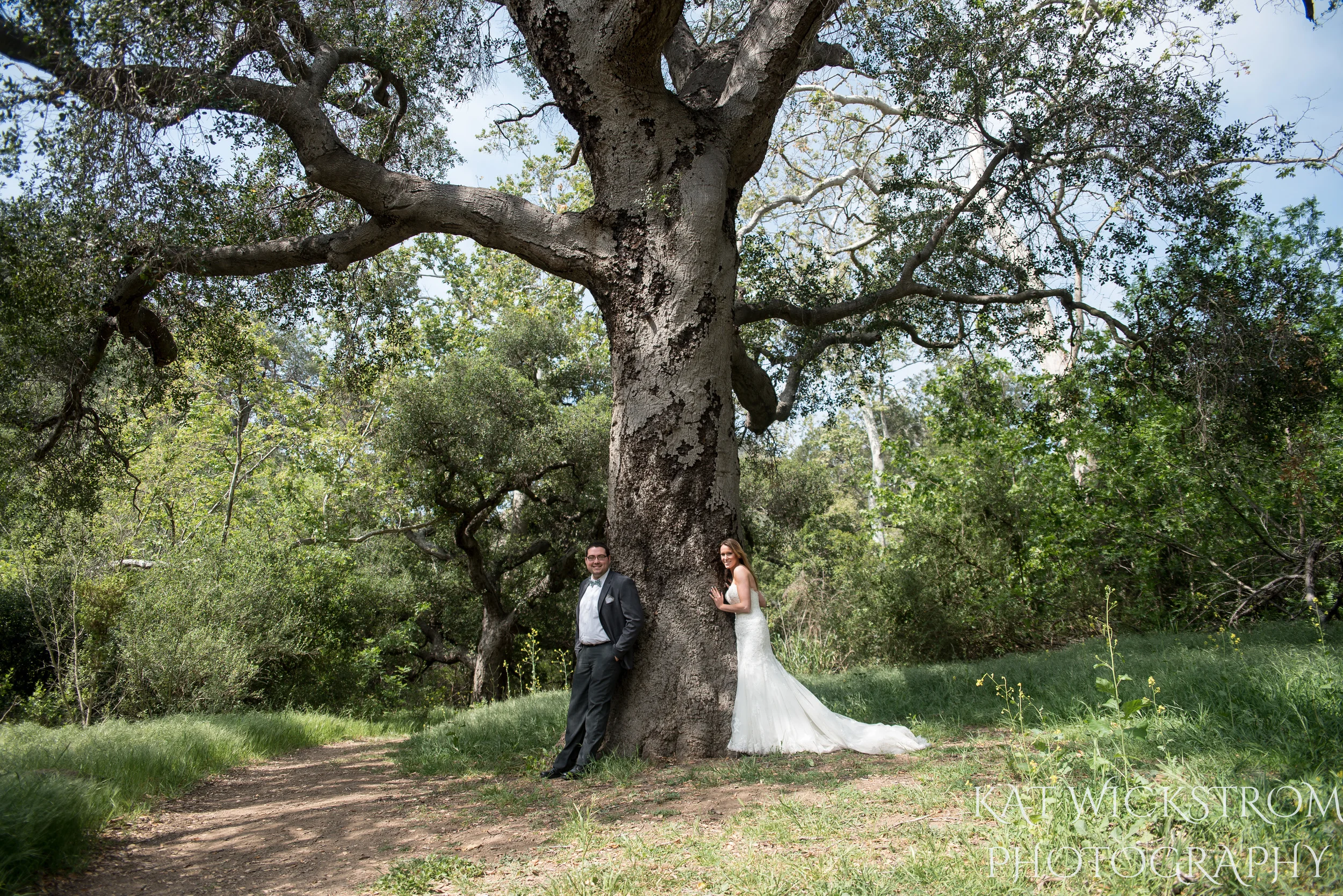 Rustic Solstice Canyon Malibu CA Wedding Natural Tree Photo