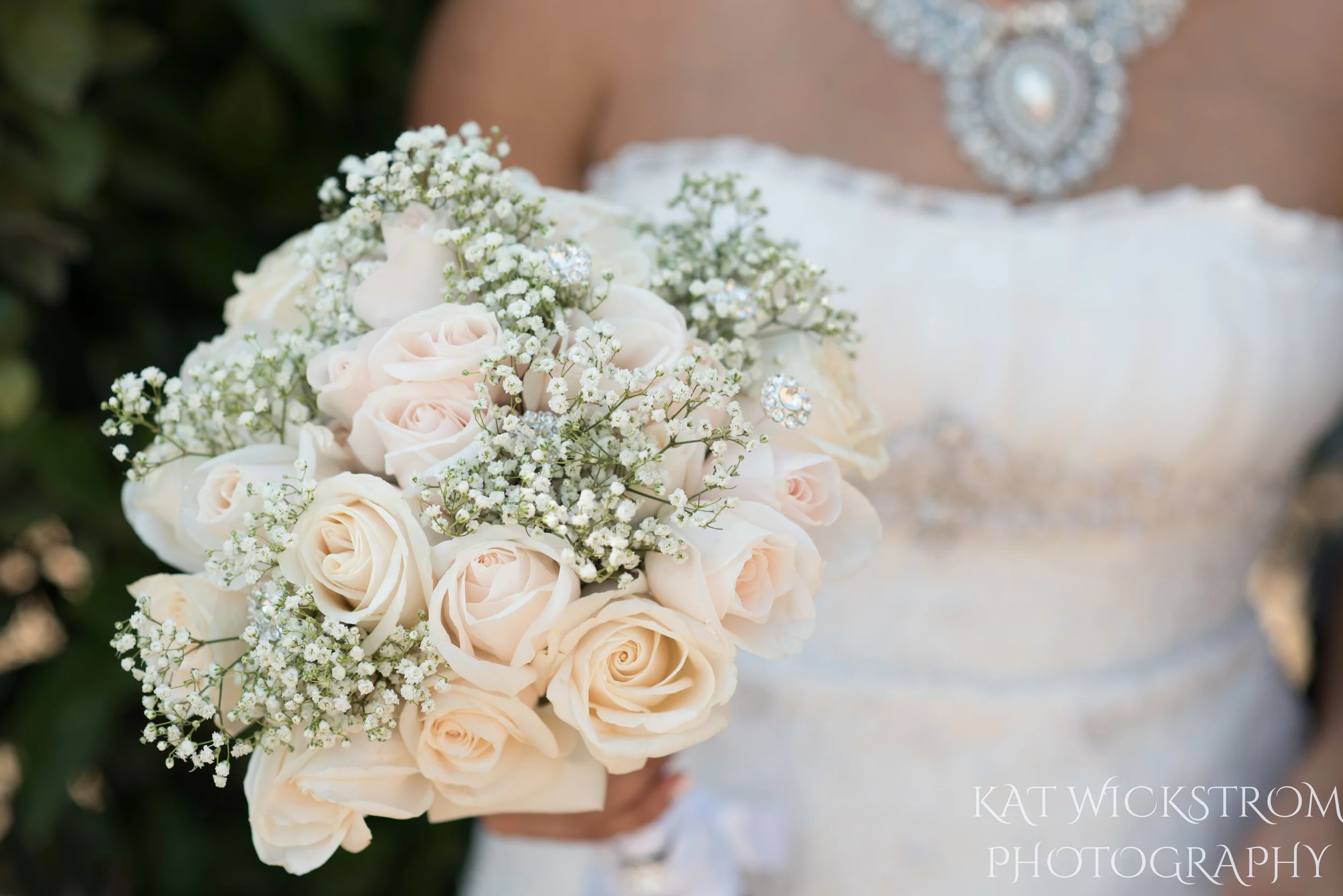 pale pink wedding bouquet