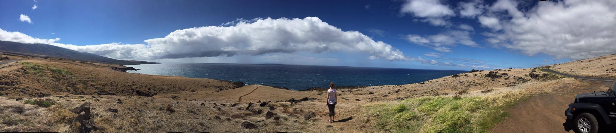 On the desert side of the island. Brown grasses and beautiful vistas. Good by Maui! See you again soon!