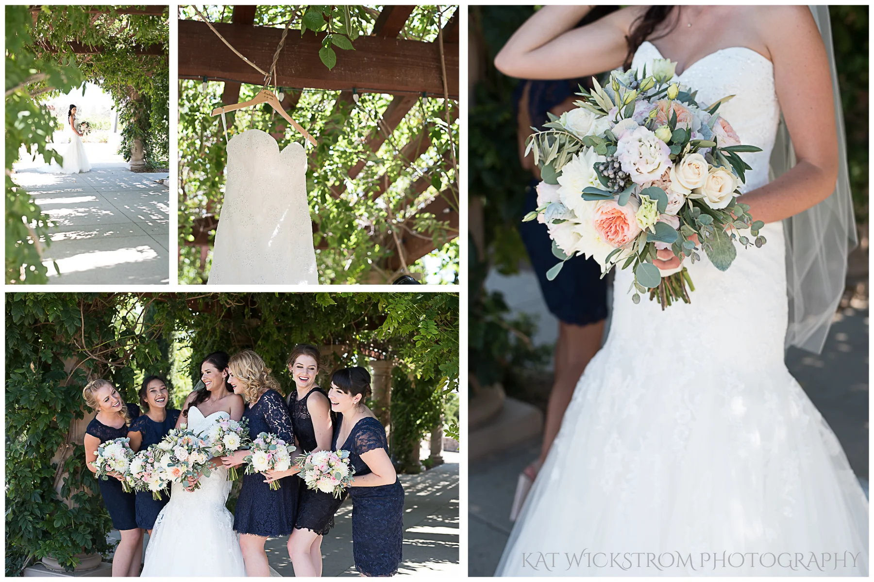 The bridesmaid&nbsp;ladies were told to pick out a navy lace dress, and each of them looked absolutely gorgeous!