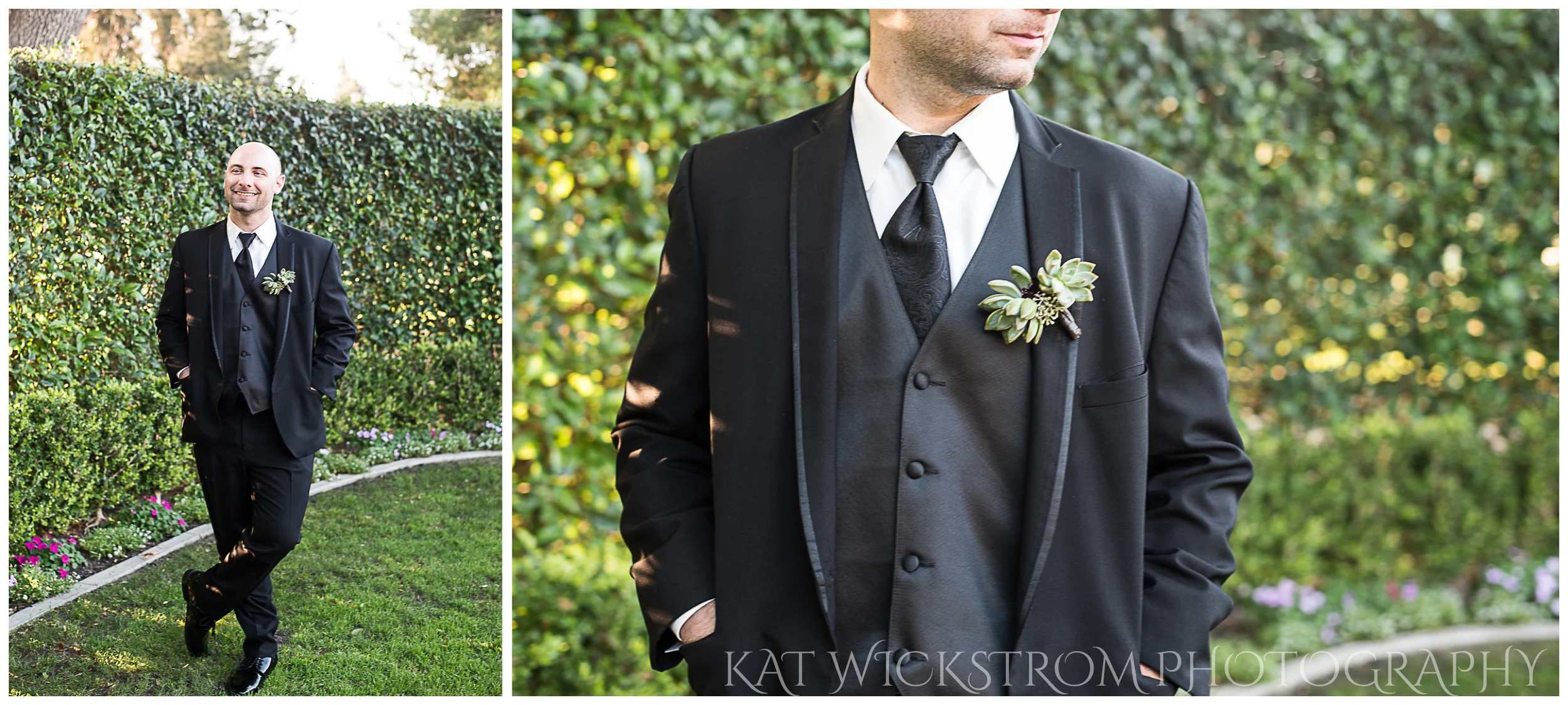 And how dapper does Mick look?! The groom wore a succulent boutonniere and rocked it.