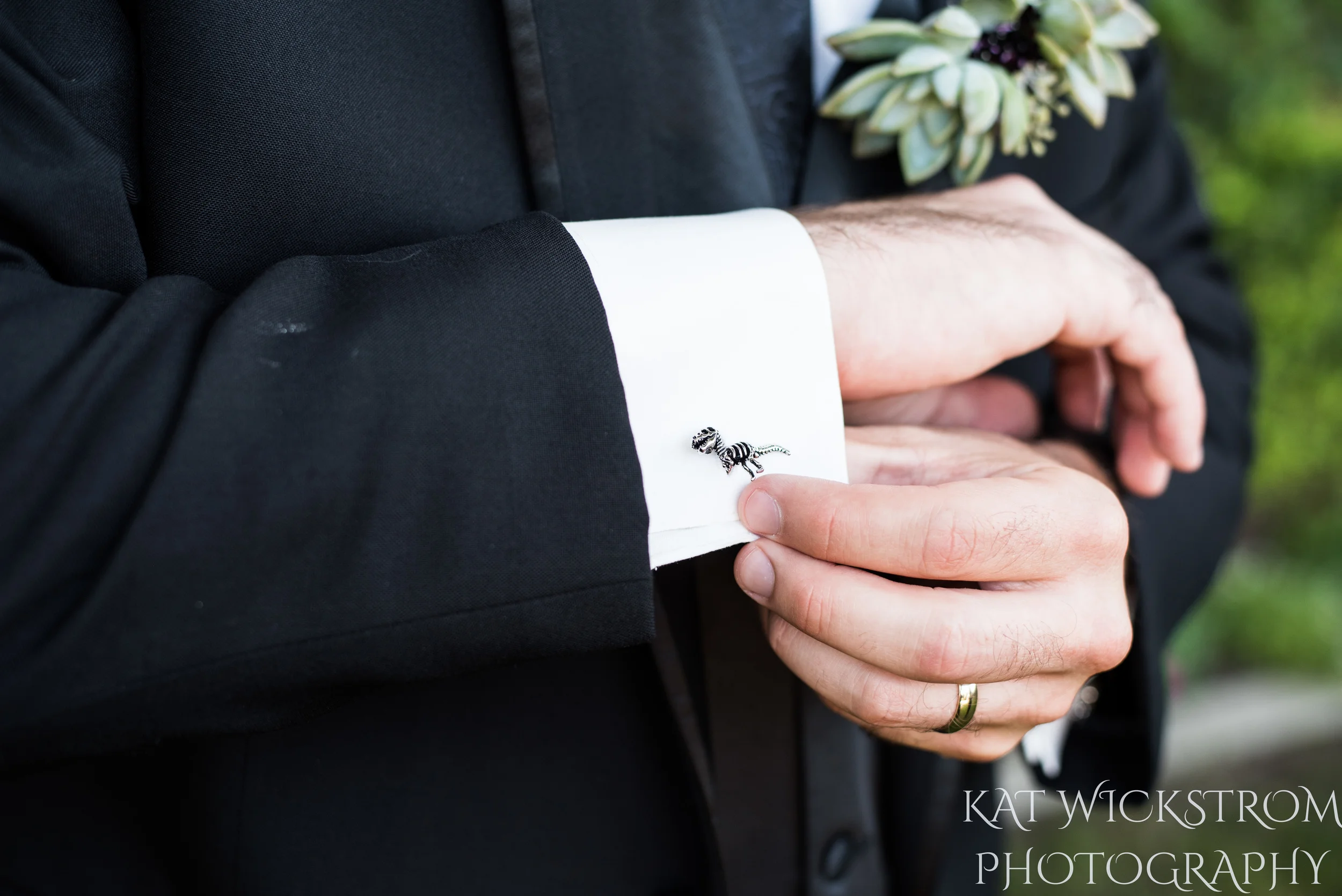 Did I mention his cuff links were dinosaurs?! I'm obsessed.