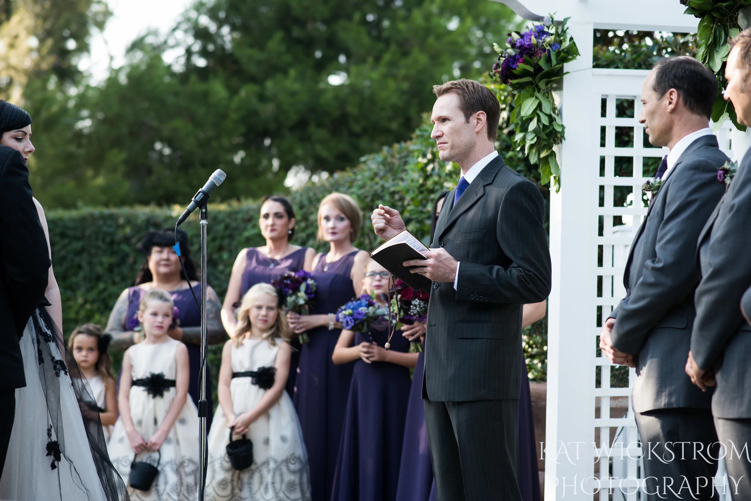 The couple couldn't find an officiant they liked. At the last moment, their close friend went out and got his minister license to marry them. He rose up to the challenge and provided his friends with the best wedding gift two people could ask for. H…