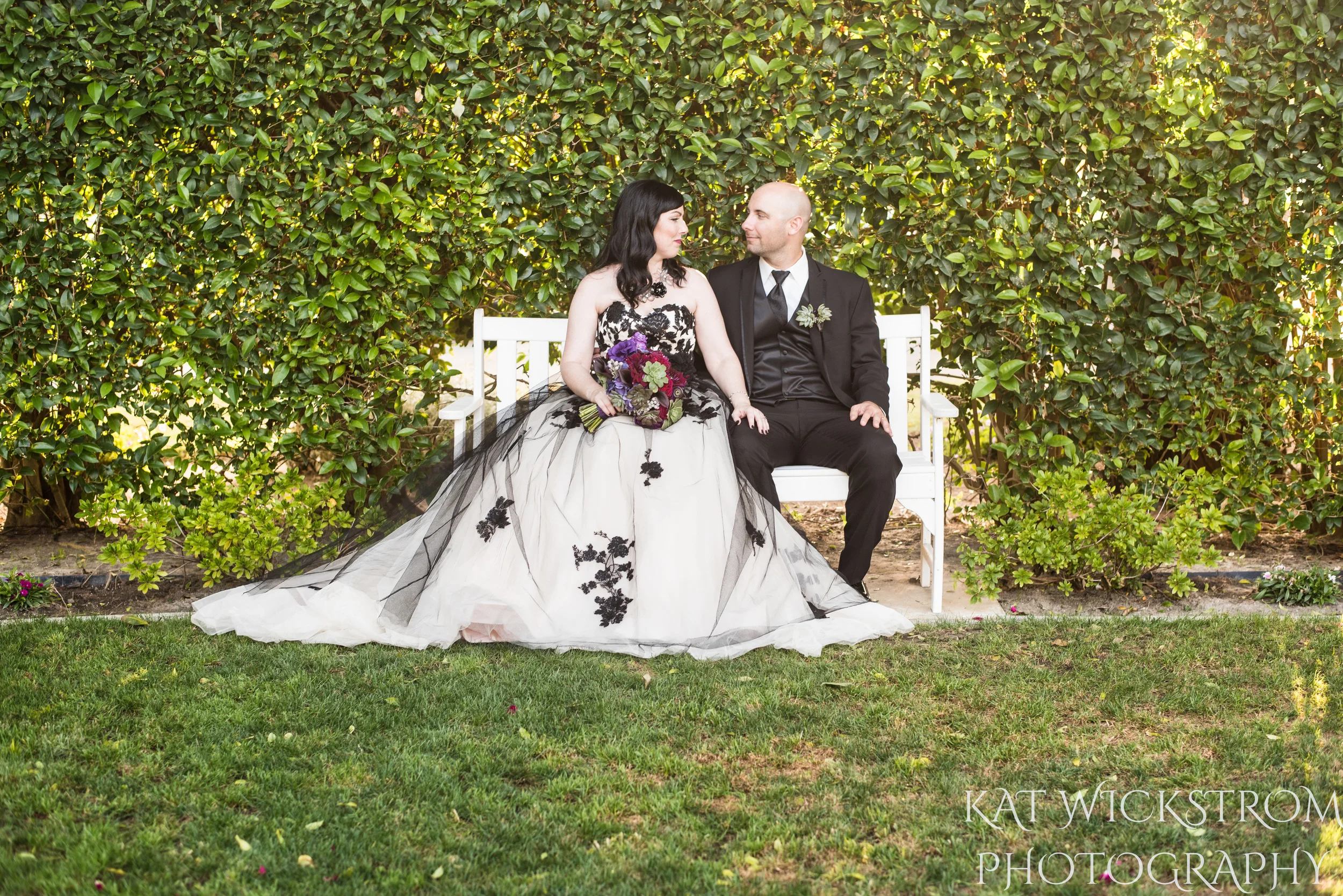 Bride and groom rest after marriage