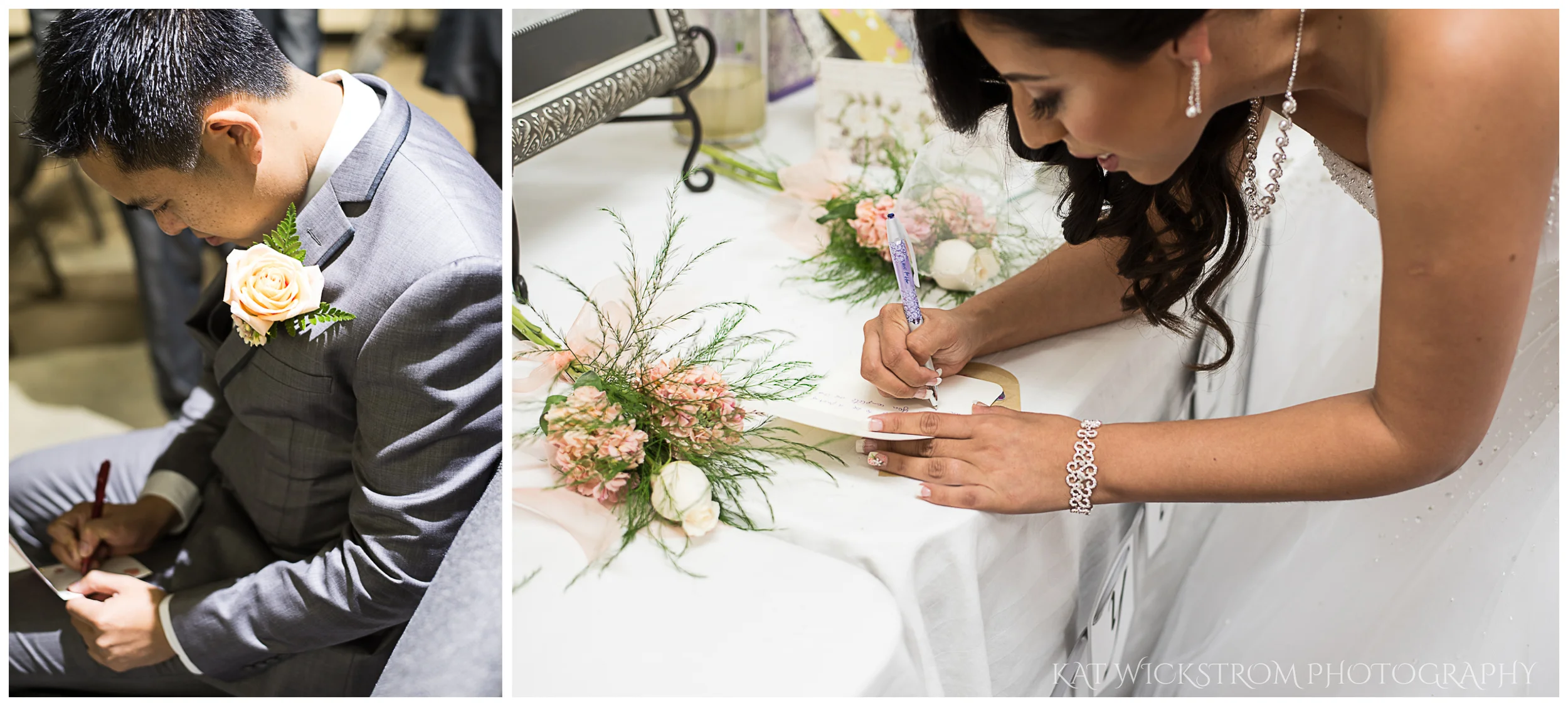 Sandra and Tony wrote each other love notes before the wedding. And each prayed together with their wedding party over the messages.