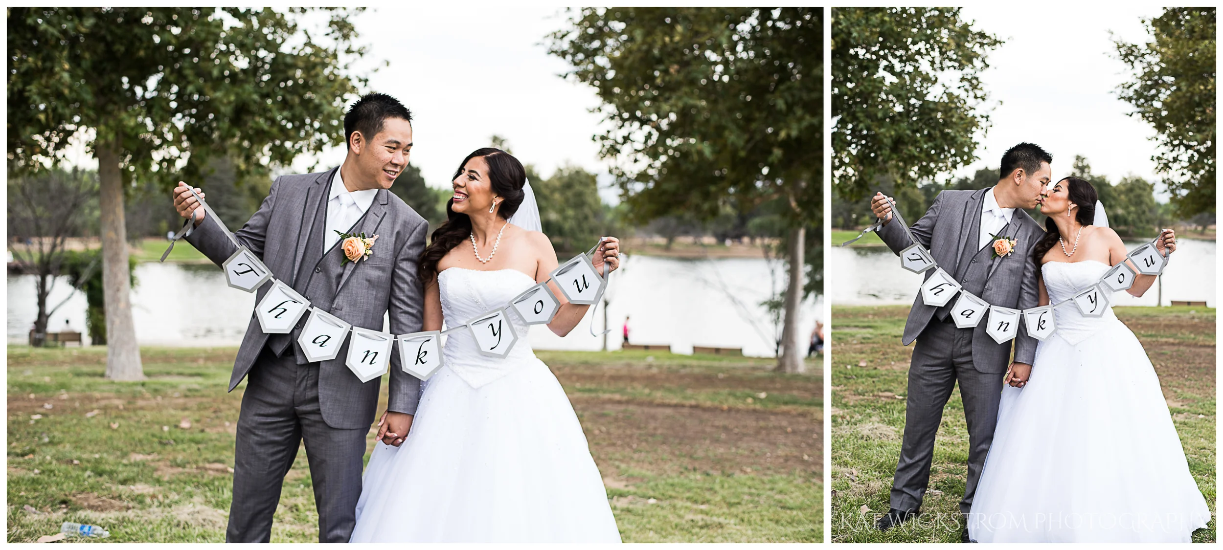 How awesome was this thank you photo set to send cards to their guests?!