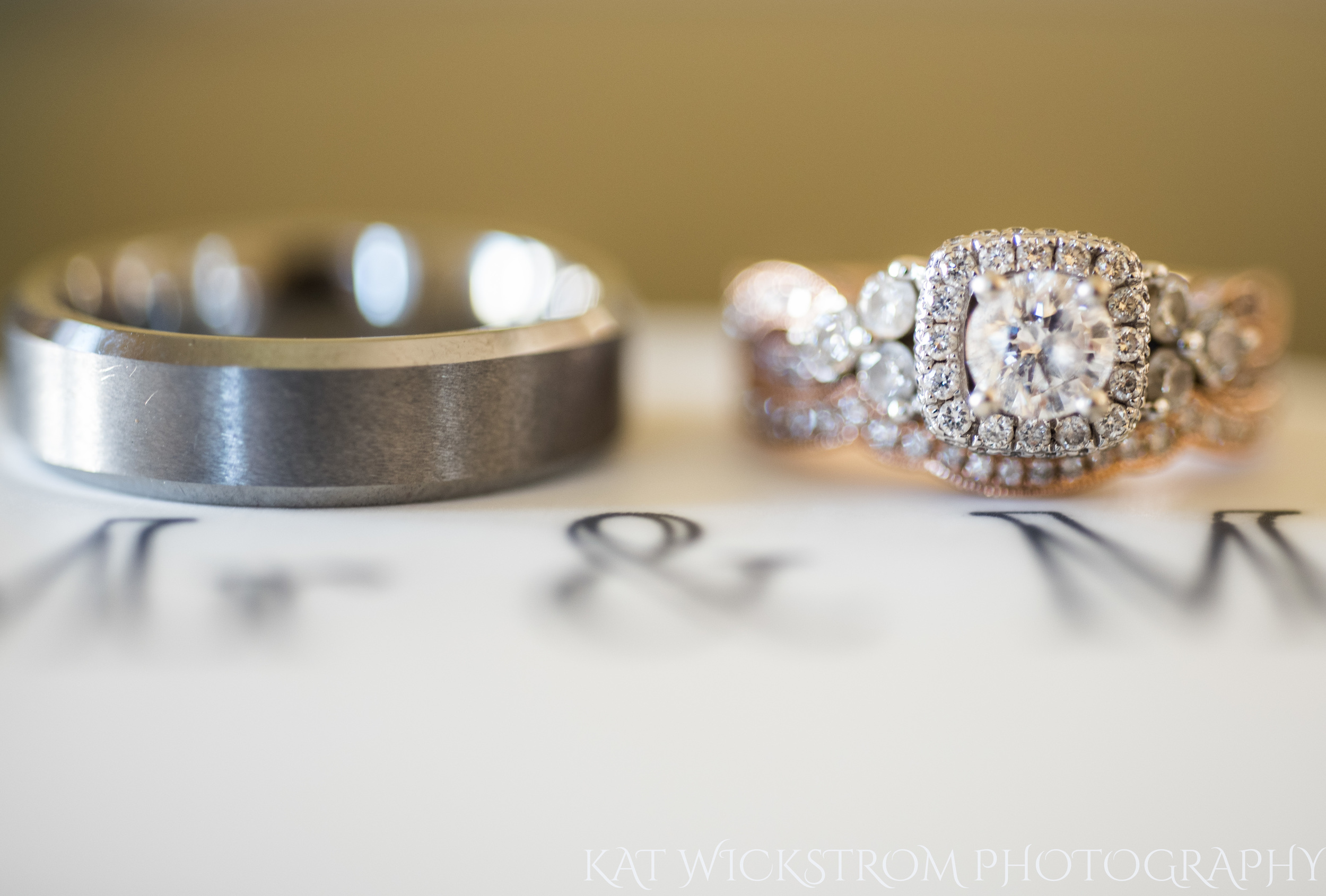 How adorable are these rings, seated stately upon their custom ring box.