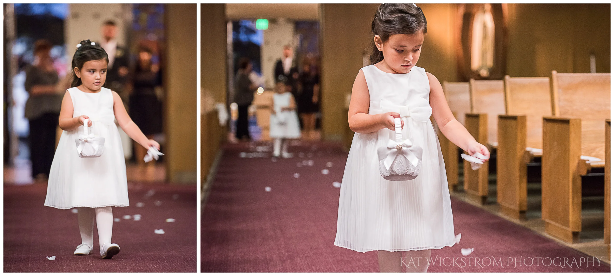 Look at this flower girl! I can see her thinking to herself - "I have to get the right petals in the right places!"