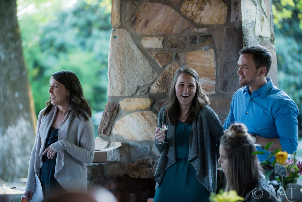 Did I mention Lindsey has a twin? Courtney started the evening's toasts with lots of laughter.
