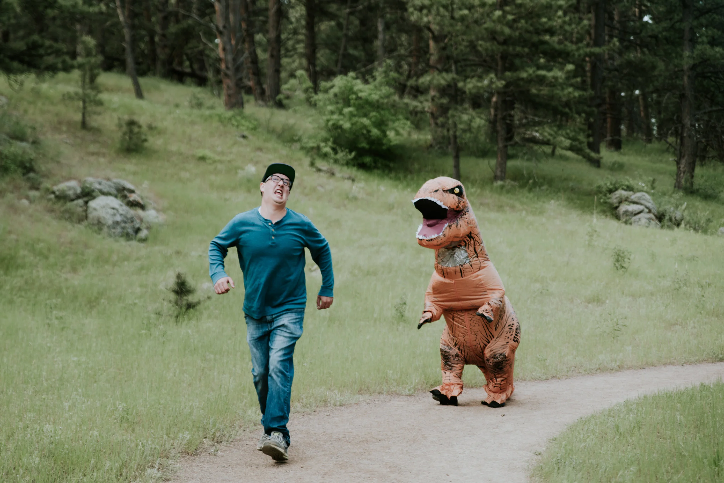 Awkward Engagement Photos | Heil Valley Ranch Engagement