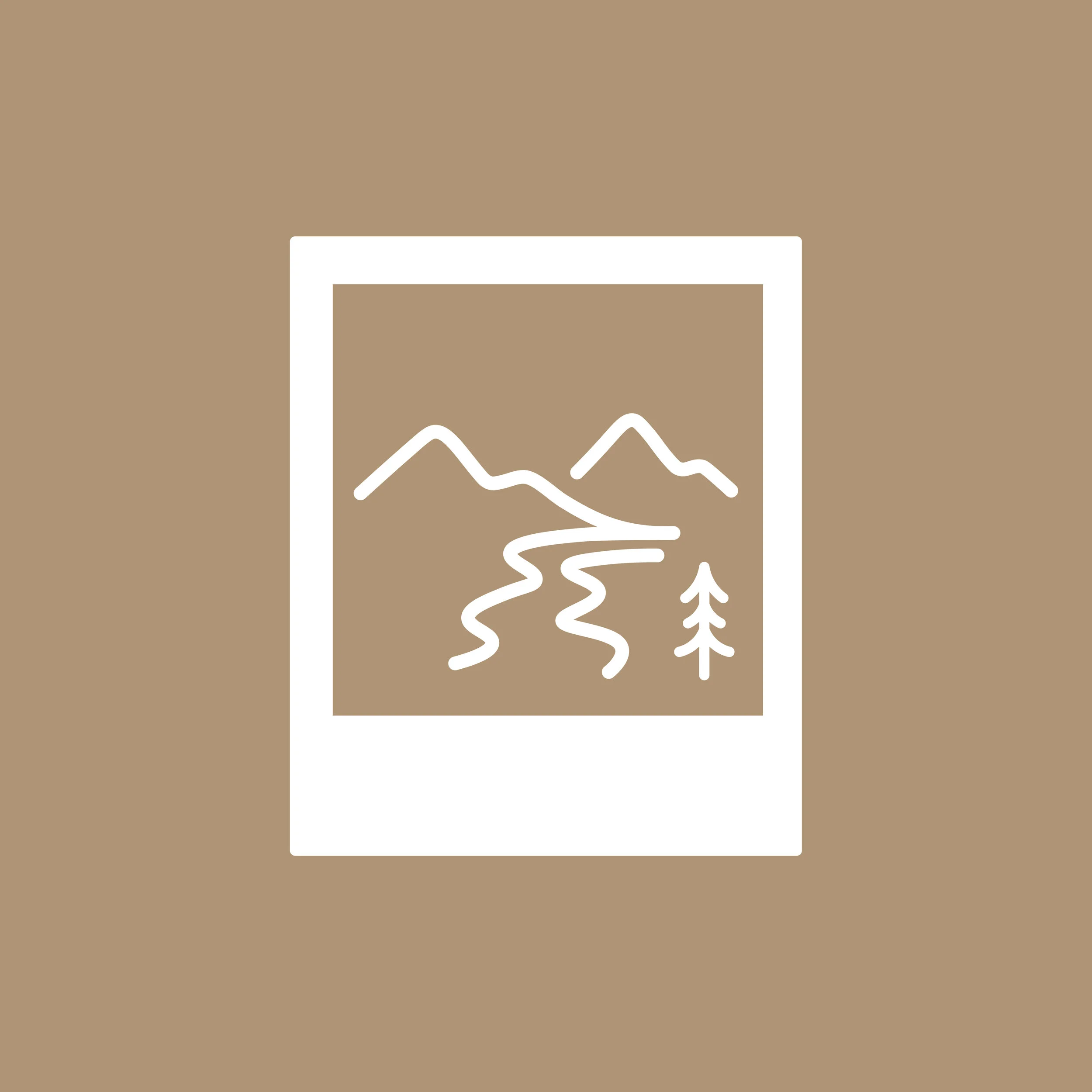 A Polaroid picture of mountains to demonstrate Colorado elopement and wedding photography packages.