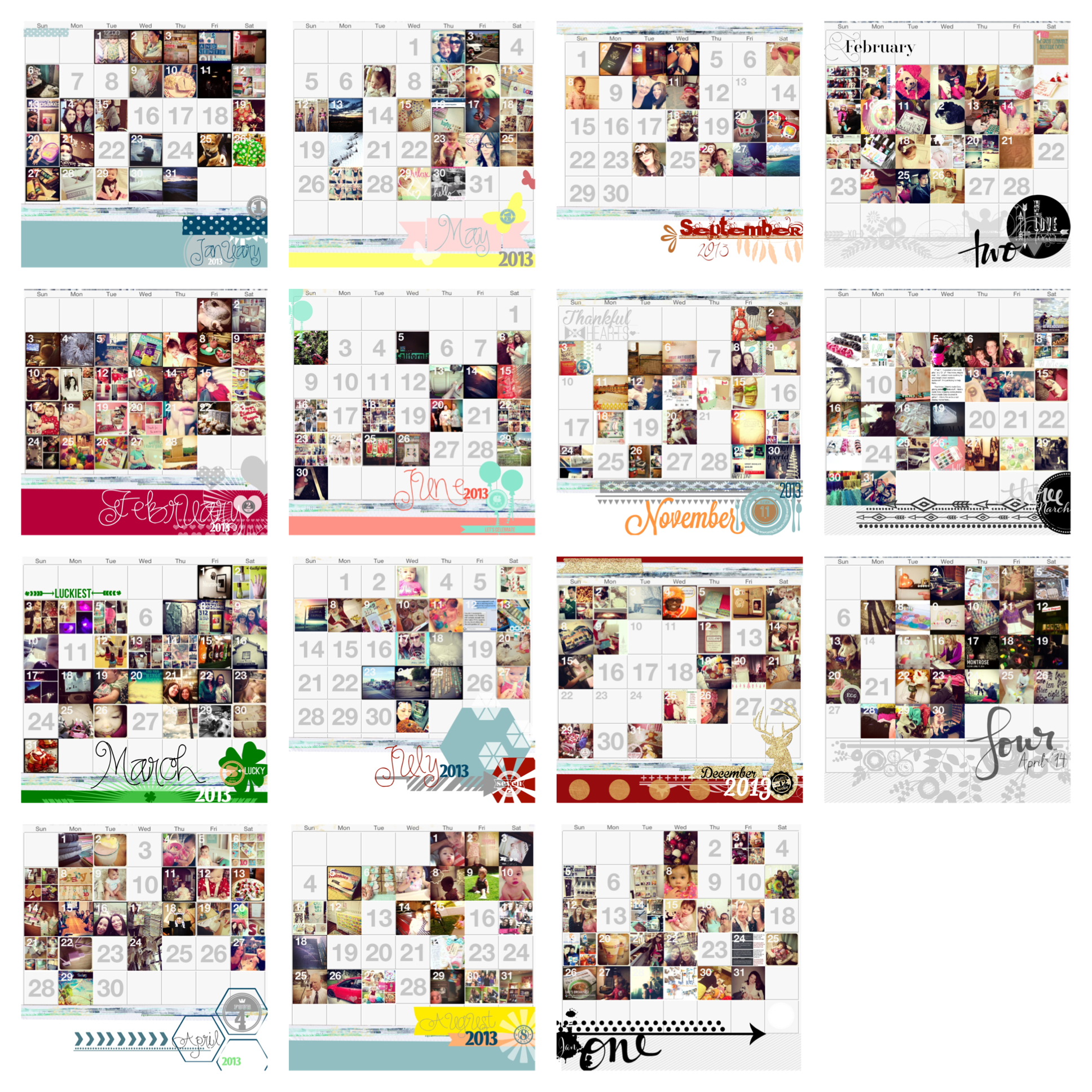 Learn how fun and easy it is to make Instagram calendars like this using a few simple tricks on your smart phone. 
