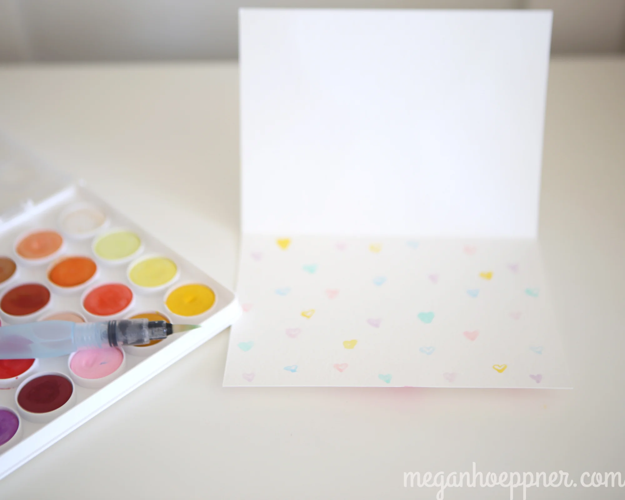 I painted bitty hearts on the inside.