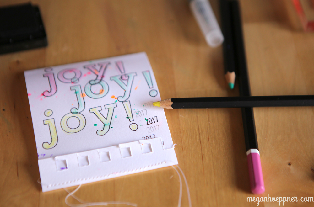 Watercolor pencils and water brush by Stampin' Up!