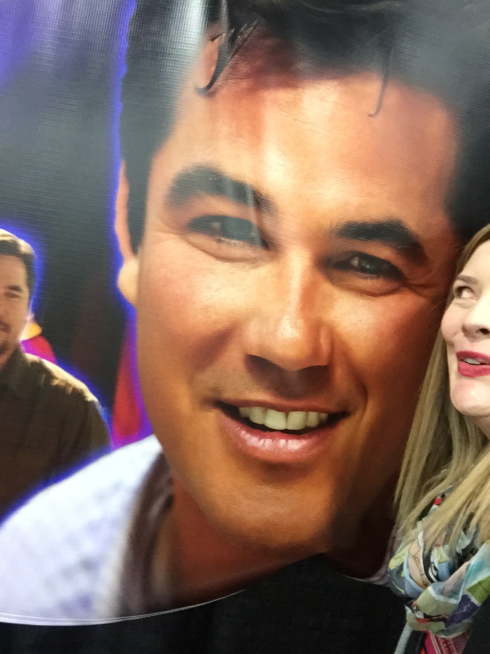 I was so wrapped up in the moment, that I wasn't even paying attention to whether or not I was actually in the selfies. All I cared about was that gorgeous, larger-than-life face before me!