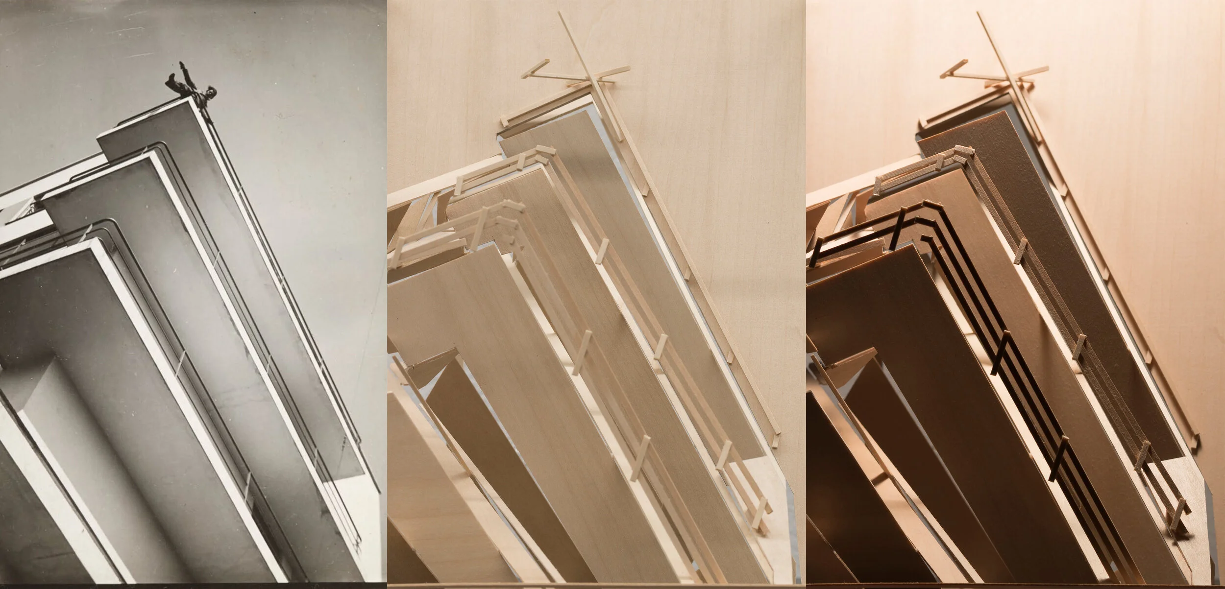 László Moholy-Nagy - Xanti Schawinsky On Bauhaus Balcony (1928)