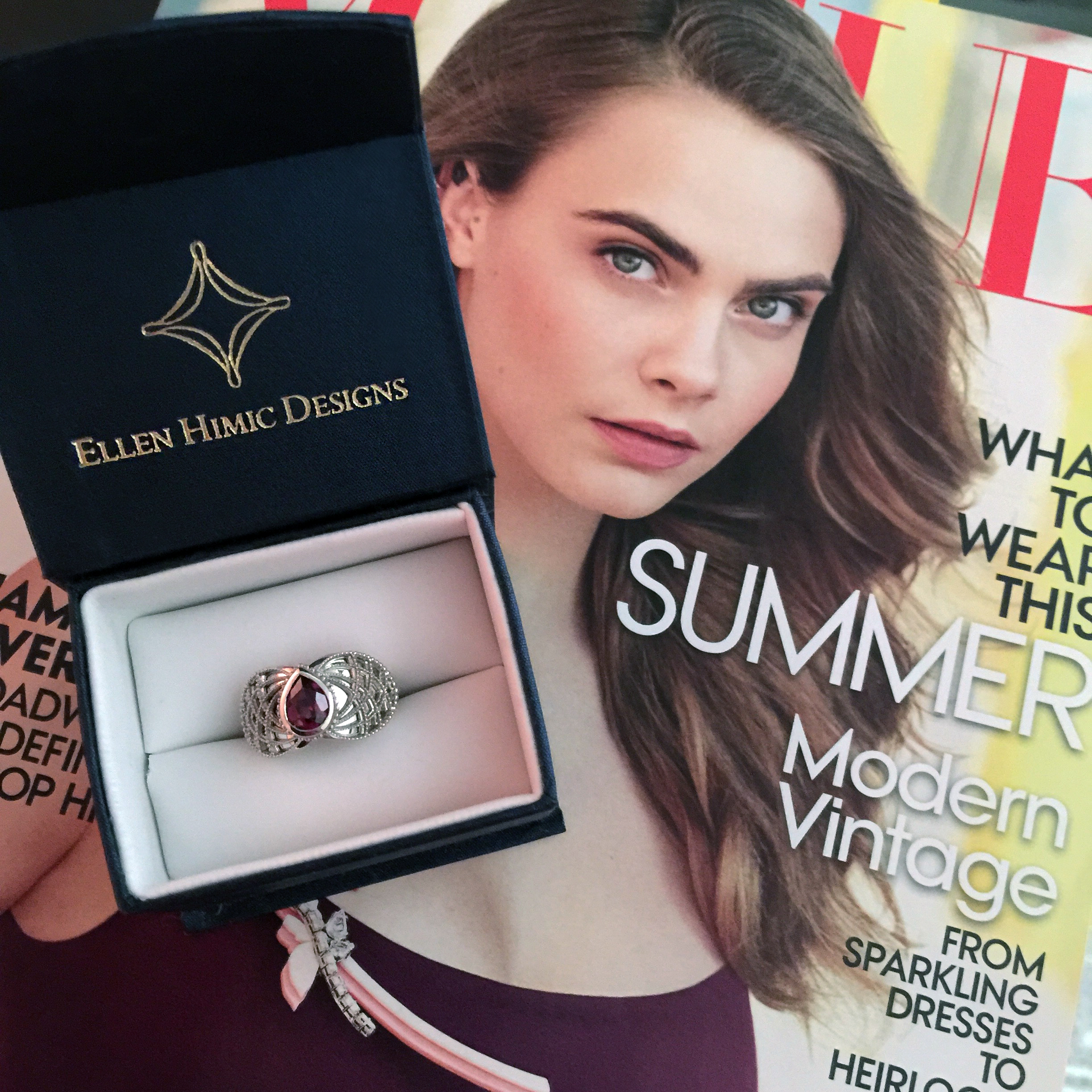Pristine Packaging reflects the delicate beading pattern on the Trellis Ring.