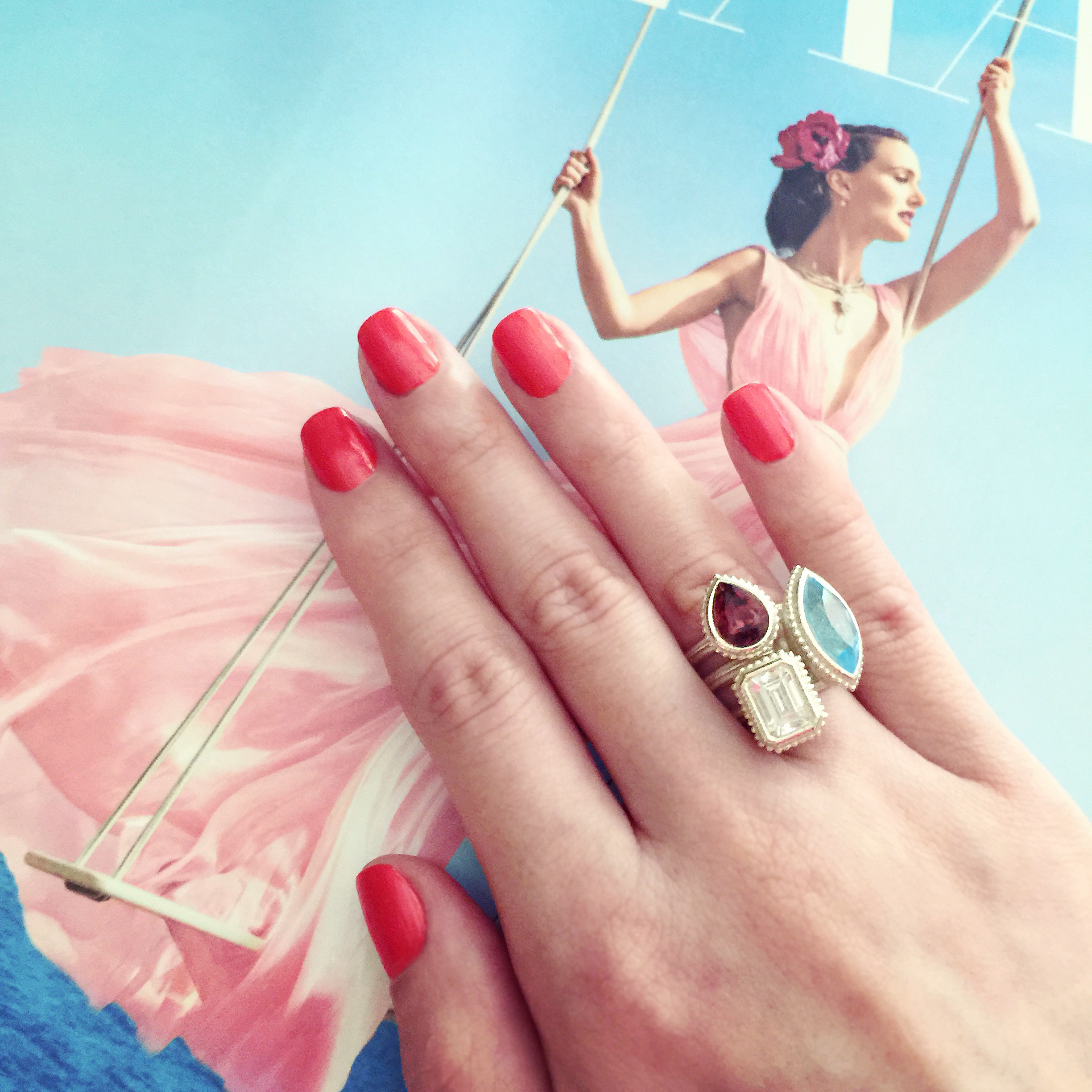 Summer is for feeling light and airy, with a hint of color and sparkle. Debut our new Trellis Stacking Rings at your next garden gala.