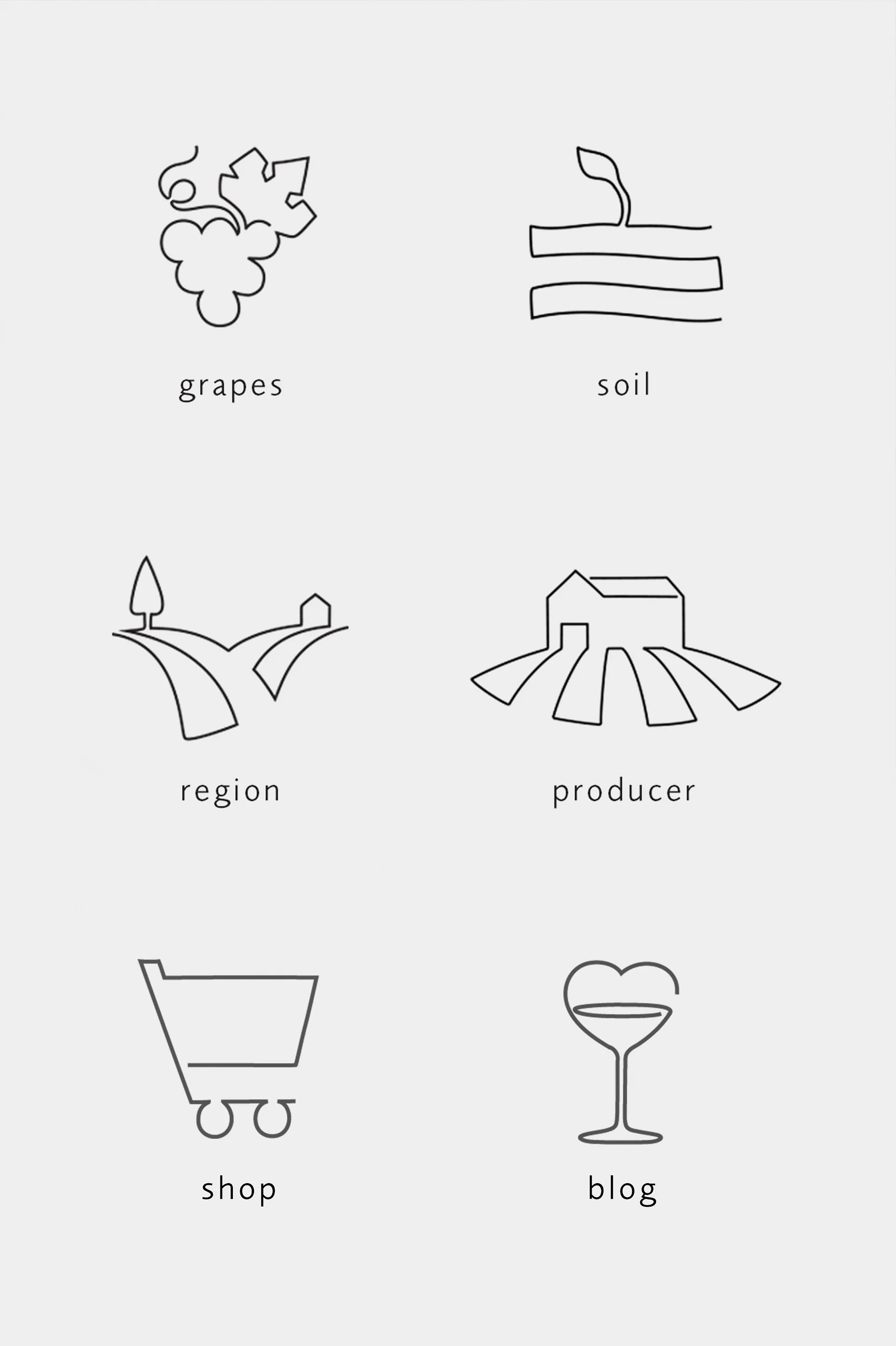  As a way to make the information on the table cards more elegant, I designed a set of icons -&nbsp;each made with just one line that never overlaps or touches itself.&nbsp; 