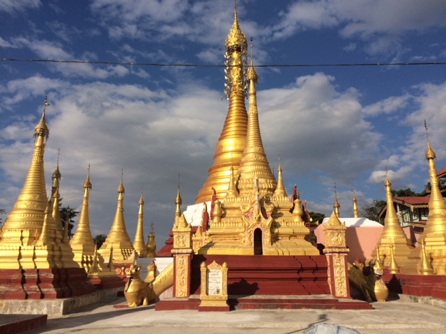 There's some stunning golden temples to visit in Myanmar and at the lake