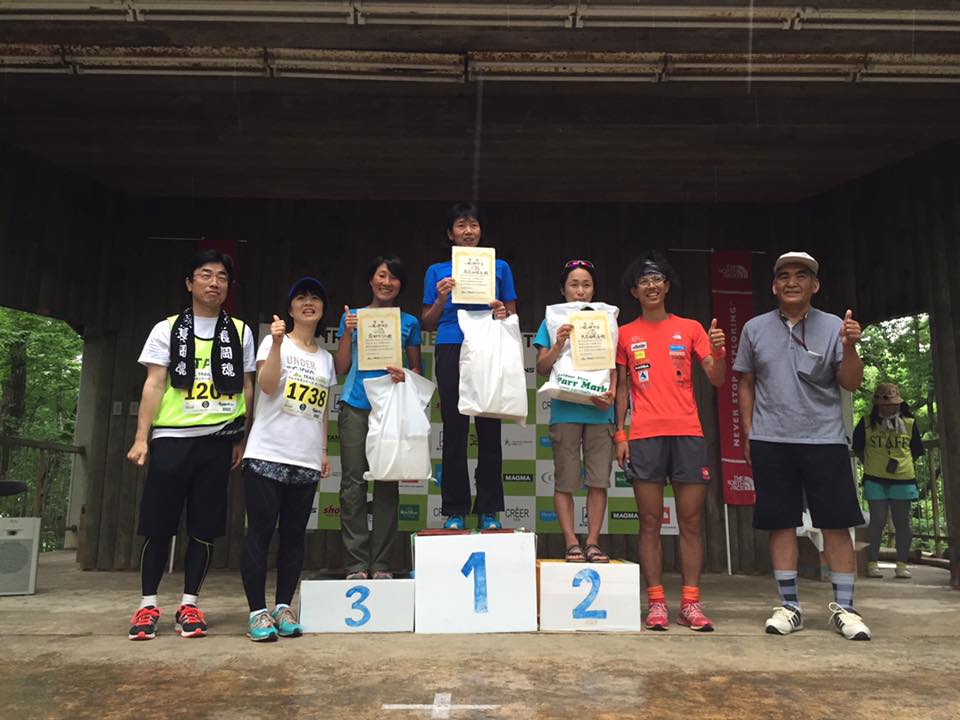 The women's 52k podium