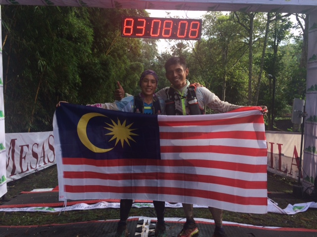 Famous couple: Tahira Najmunisaa and Abdul Rahman take part in the 100k at UTKC