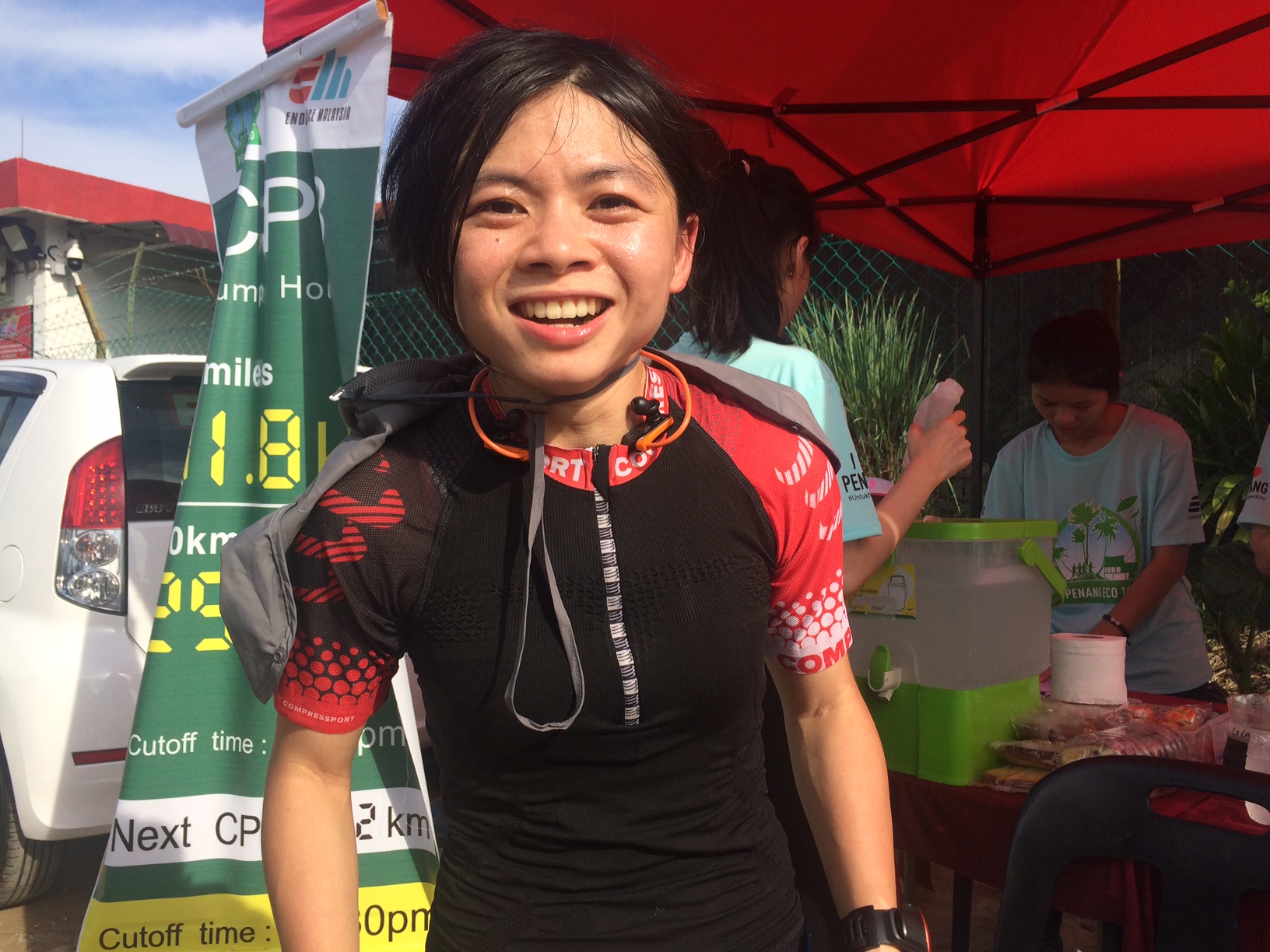 Christine Loh won the 100 miles for women! 