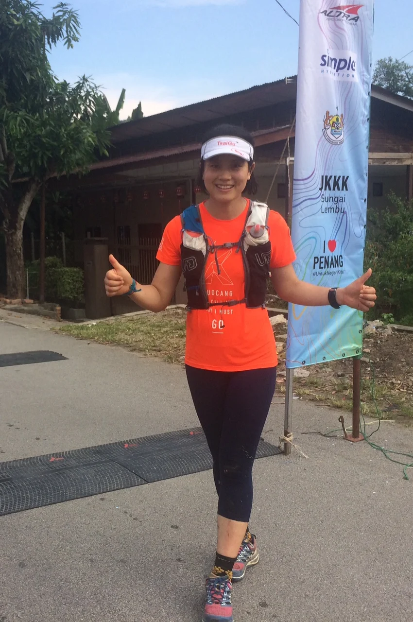 New girl on the block: Dong Minfei from Zhejiang in China. Winner of the women's 100k.