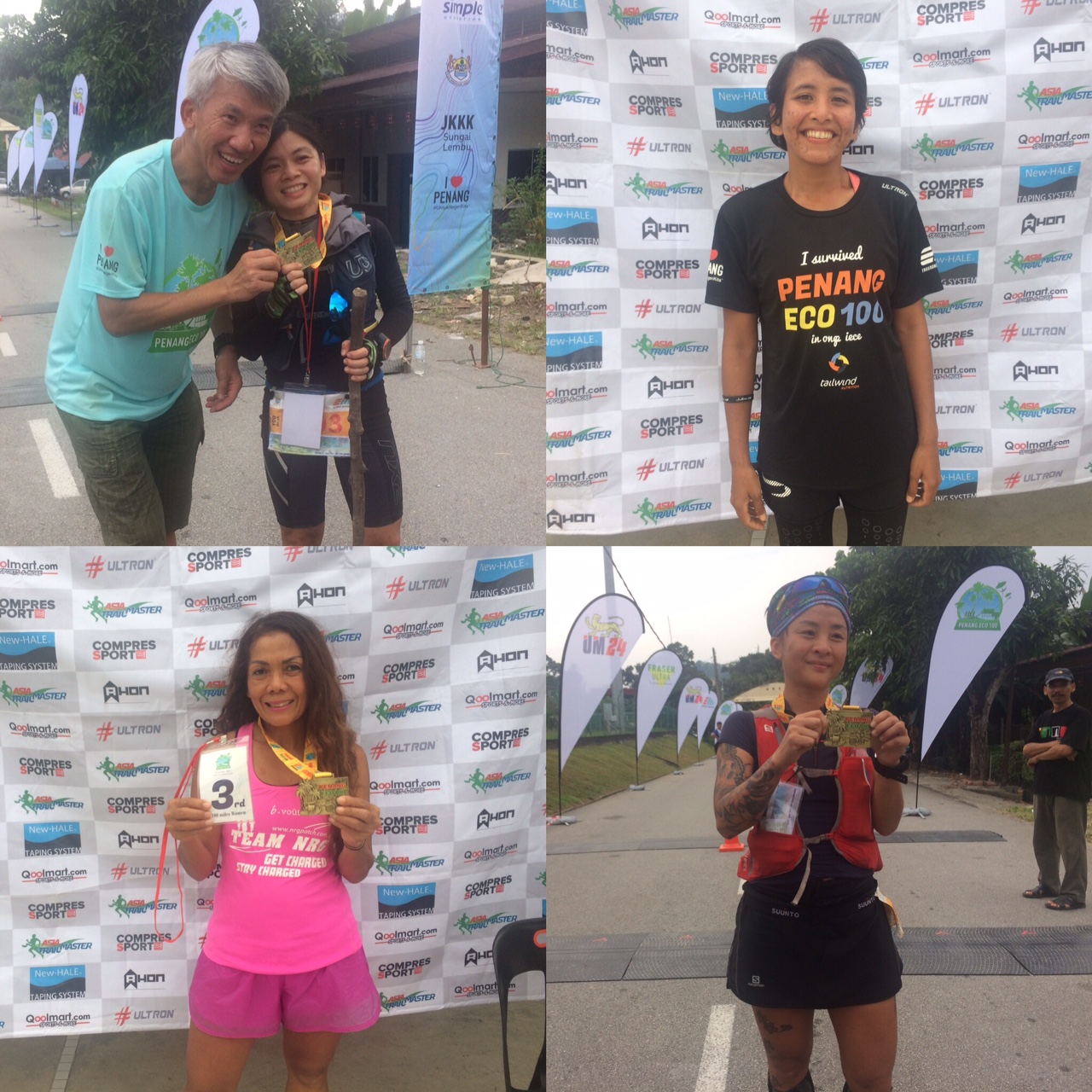 The 4 women who managed to complete the 100 miles within the cut-off time of 40 hours