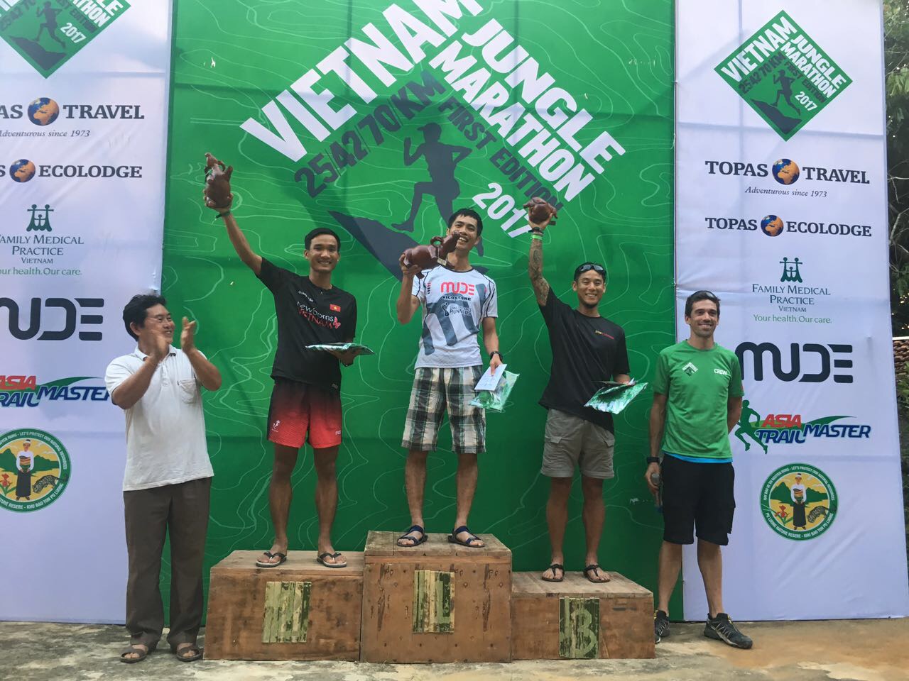 The men's podium last Saturday